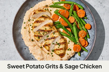 Sweet Potato Grits & Sage Chicken