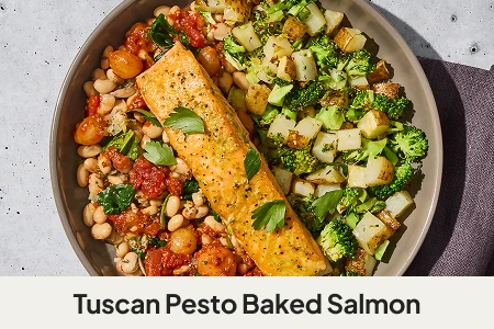 Tuscan Pesto Baked Salmon