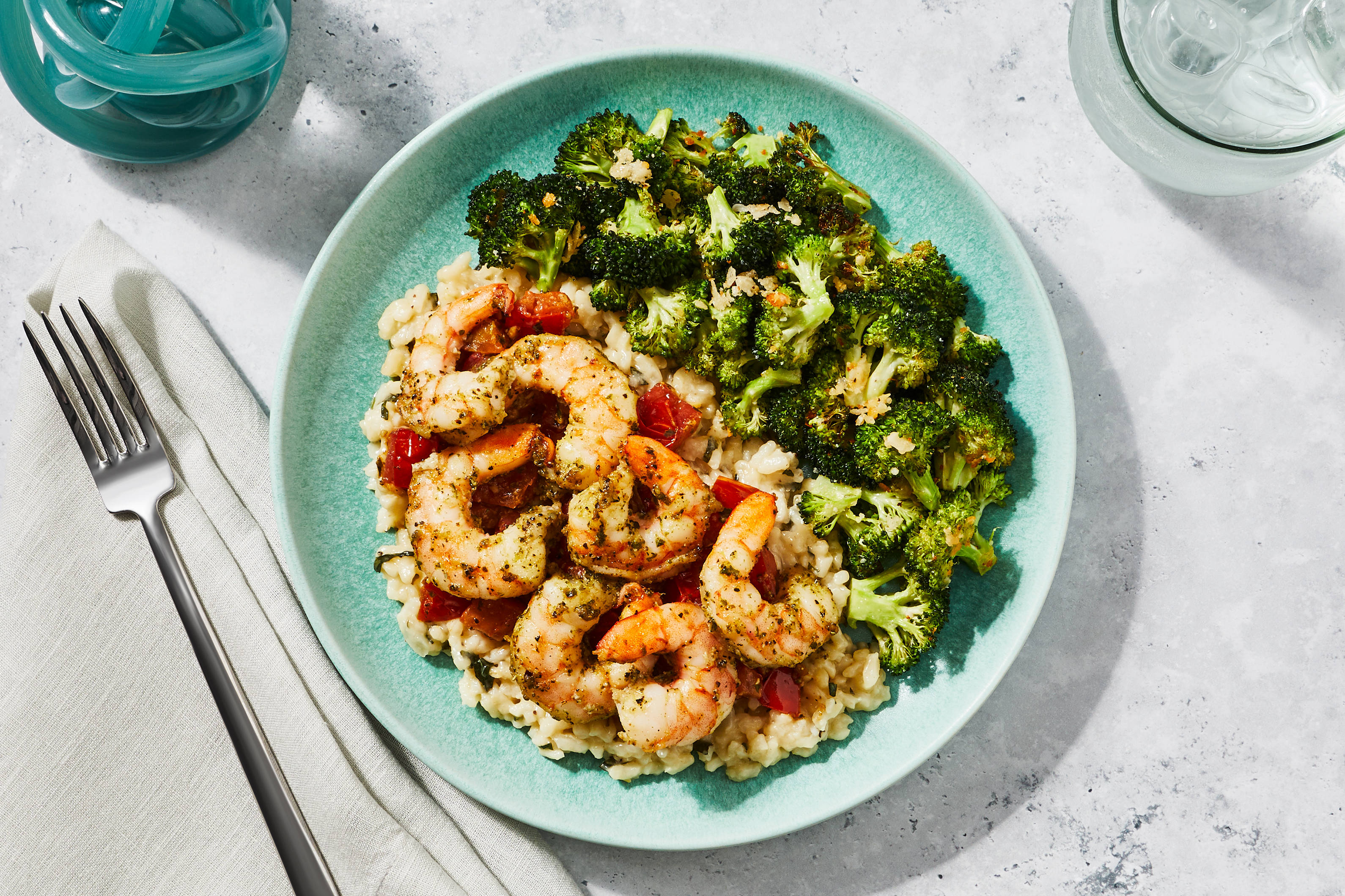 Bruschetta Shrimp Risotto