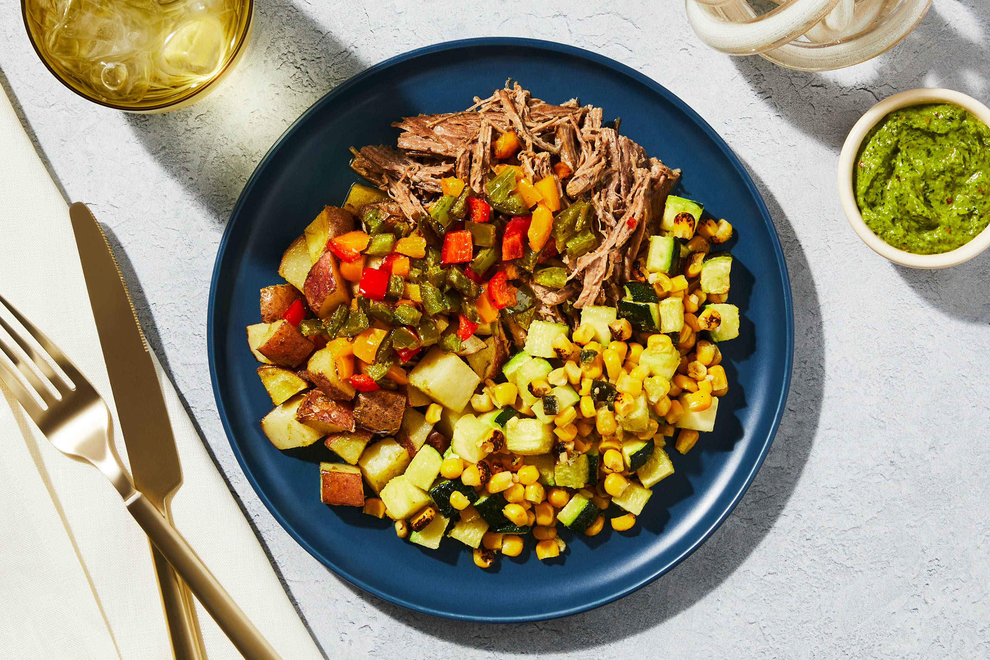 Argentinian Shredded Beef & Roasted Potatoes