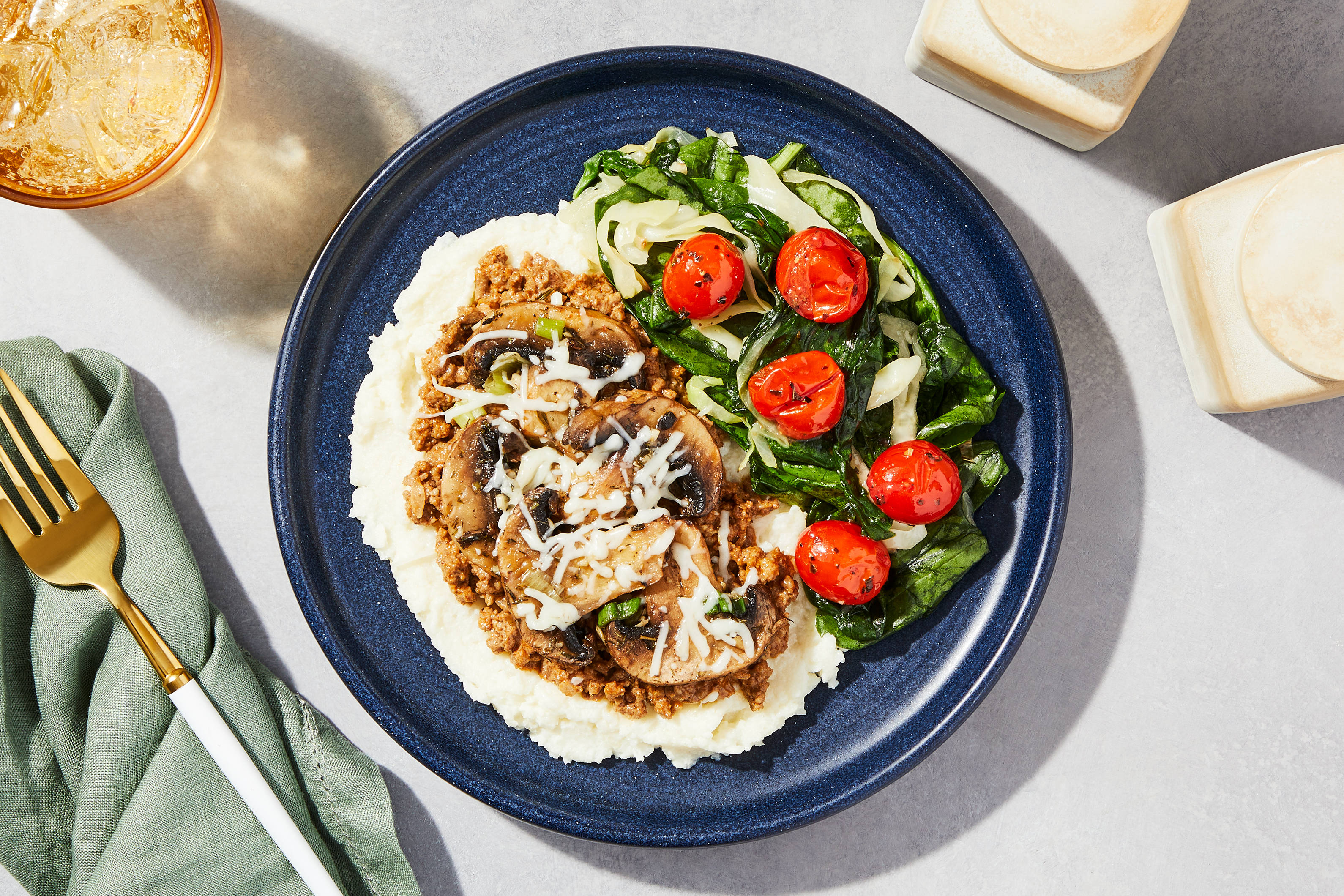 Asiago & Mushroom Ground Beef