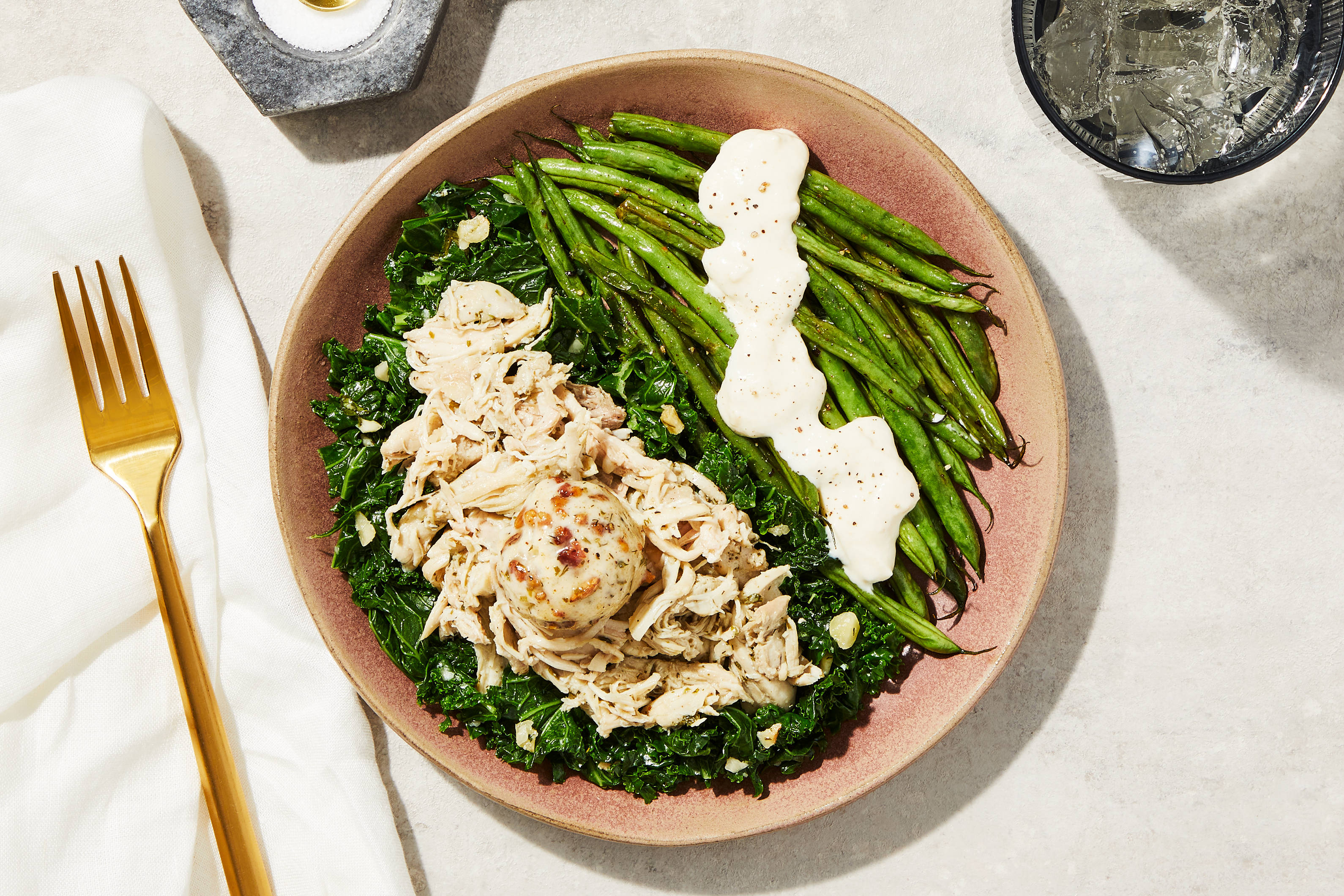 Bacon-Ranch Butter Shredded Chicken