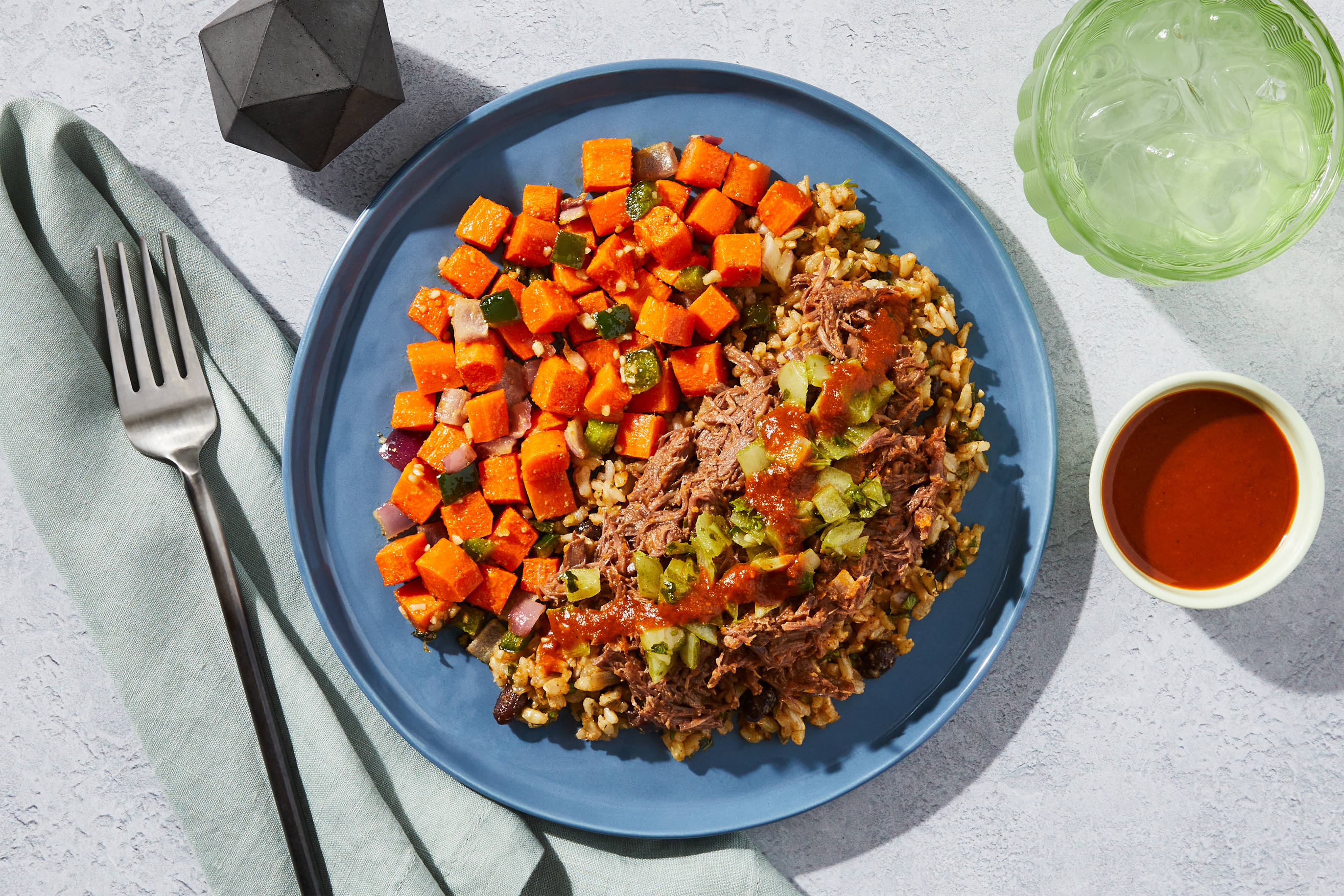 Barbacoa Beef & Enchilada Sauce