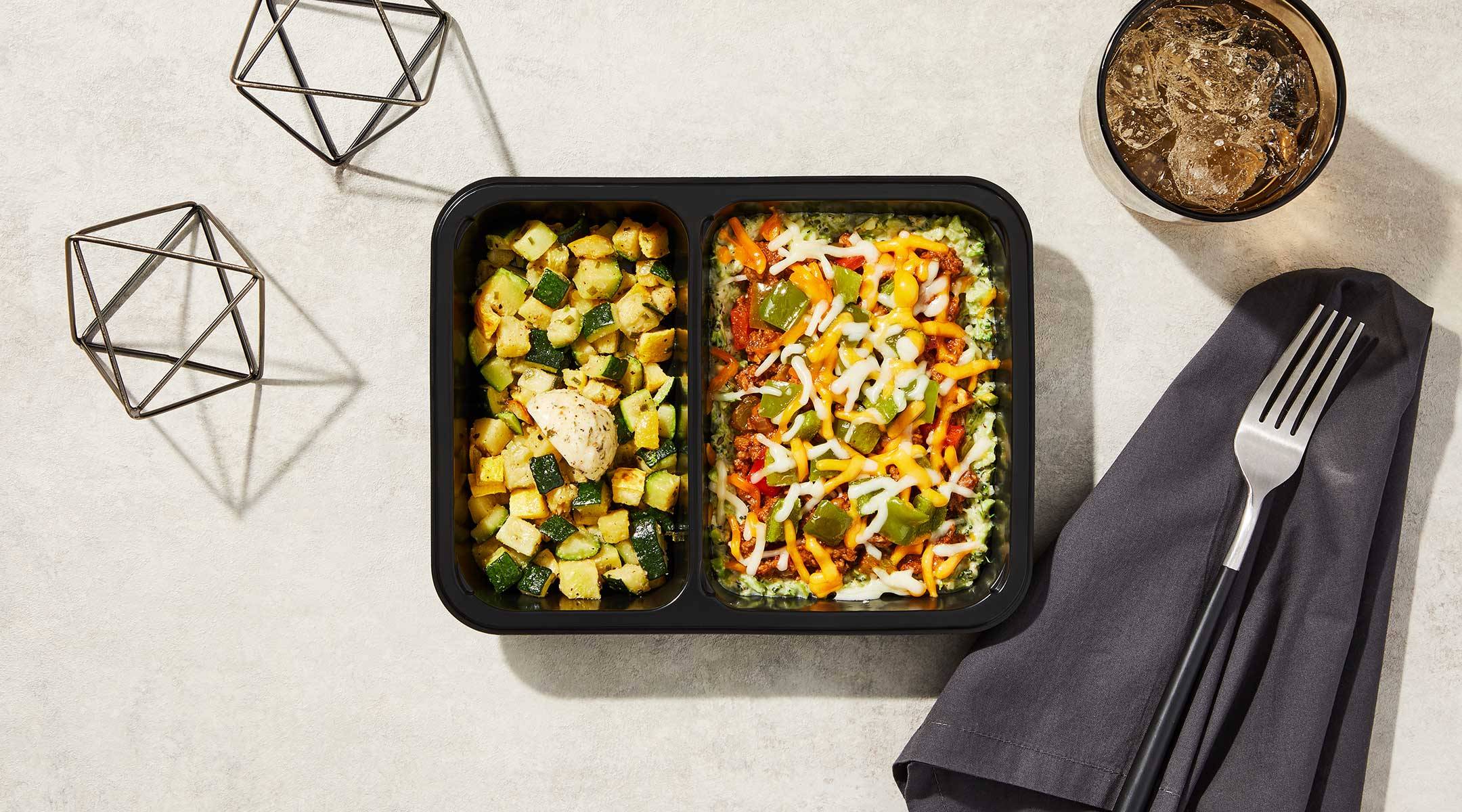 Beef, Peppers & Creamy Broccoli Rice Bowl