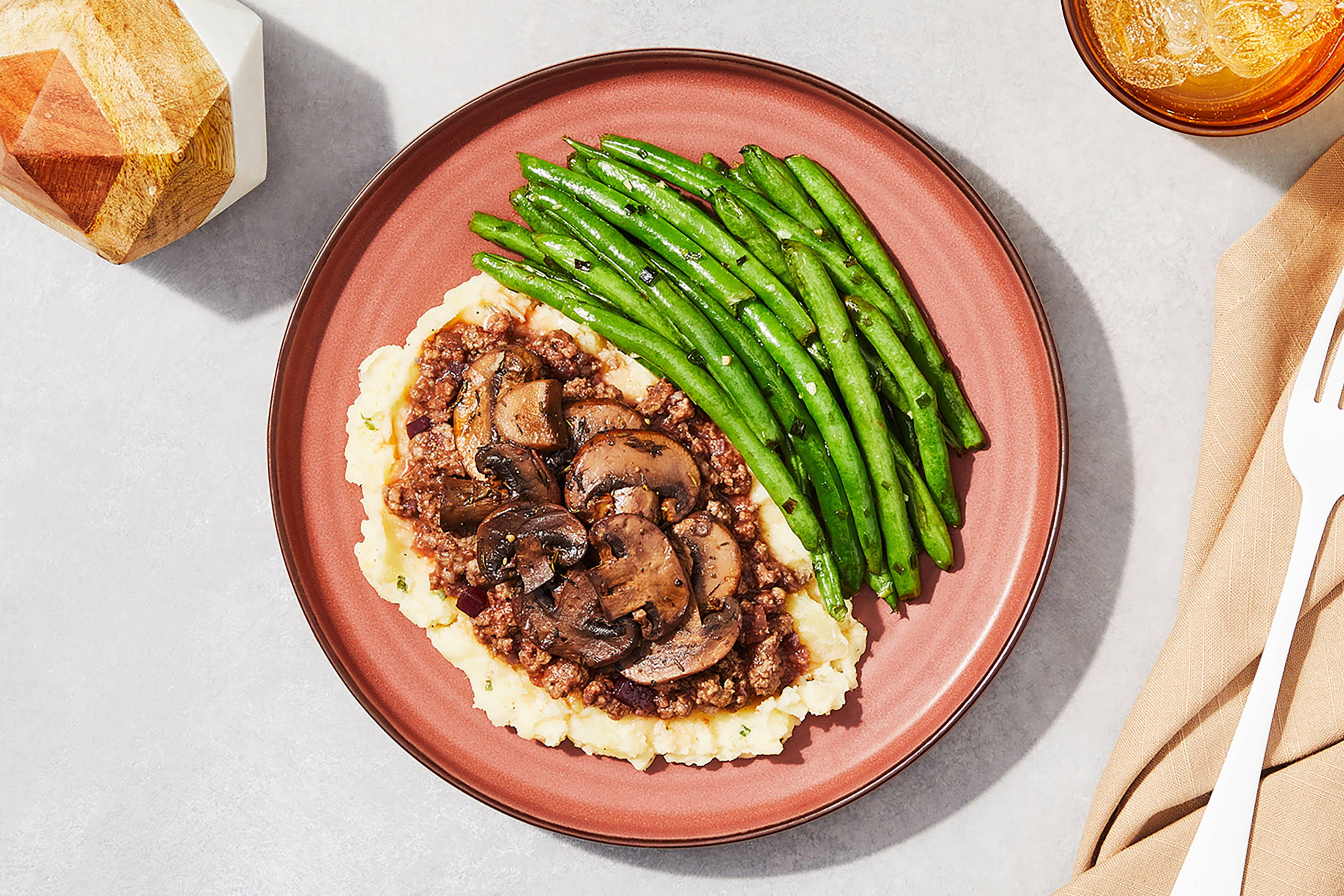 Cabernet Ground Beef & Mushrooms
