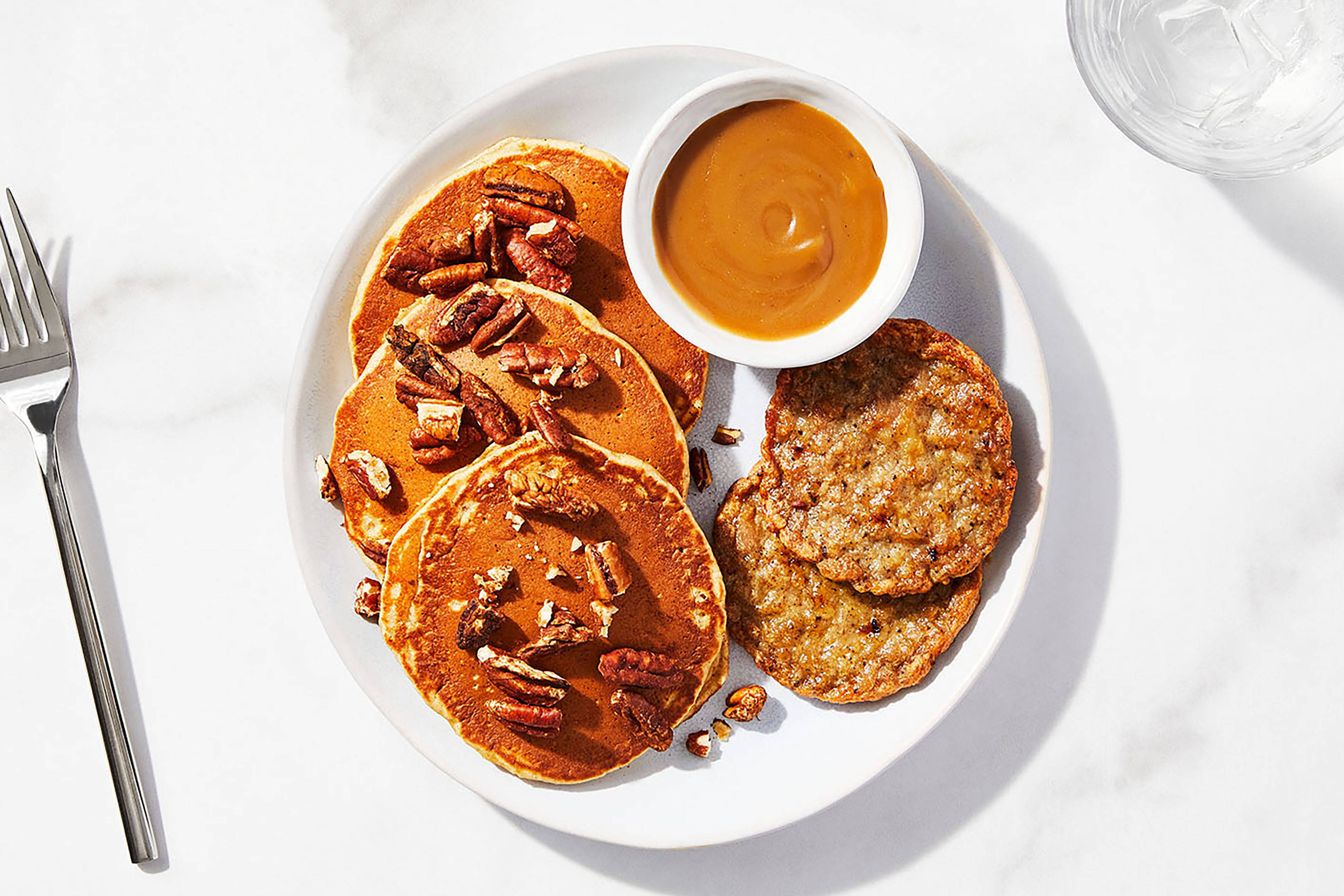 Caramel Pecan Pancakes