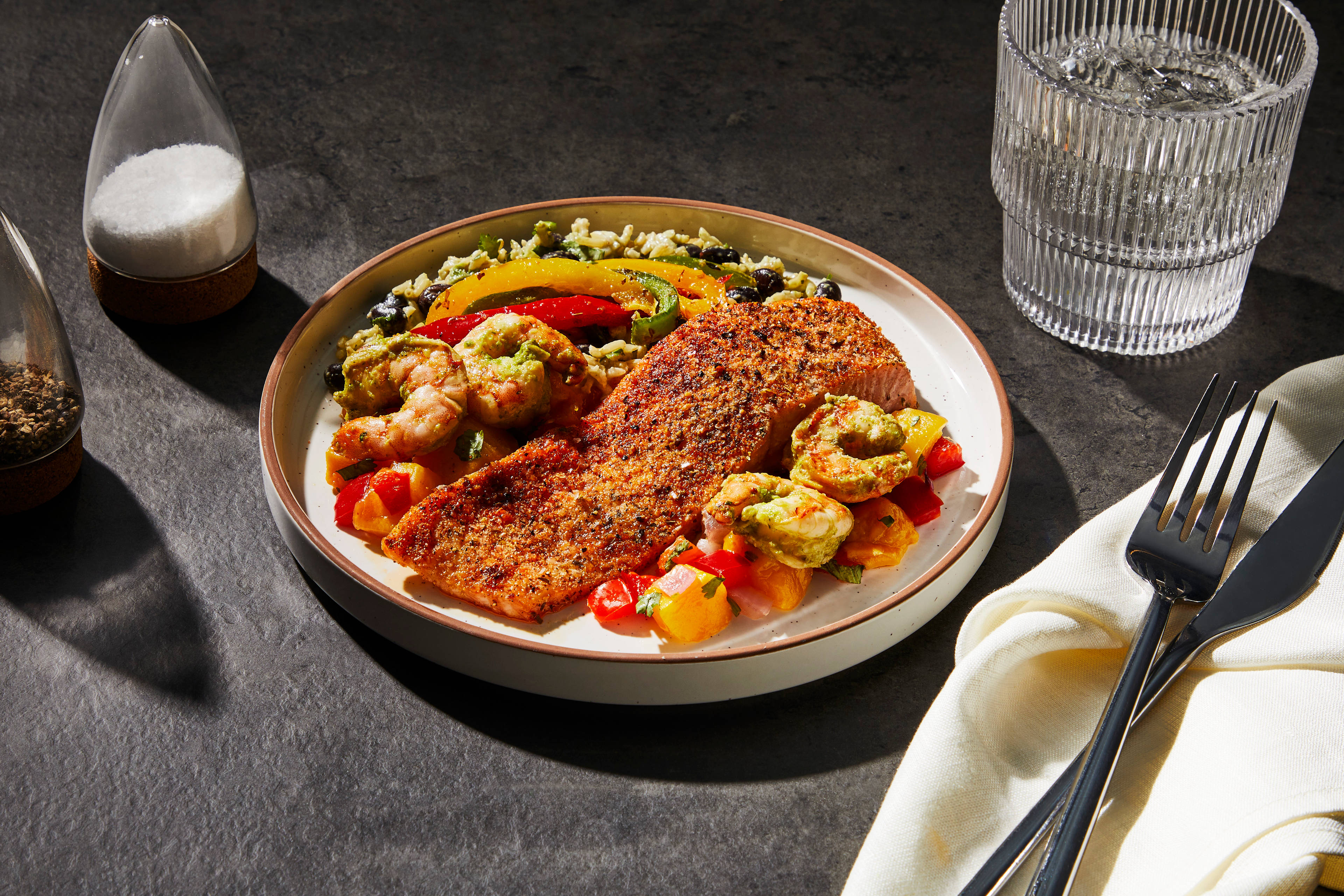 Caribbean Salmon & Shrimp