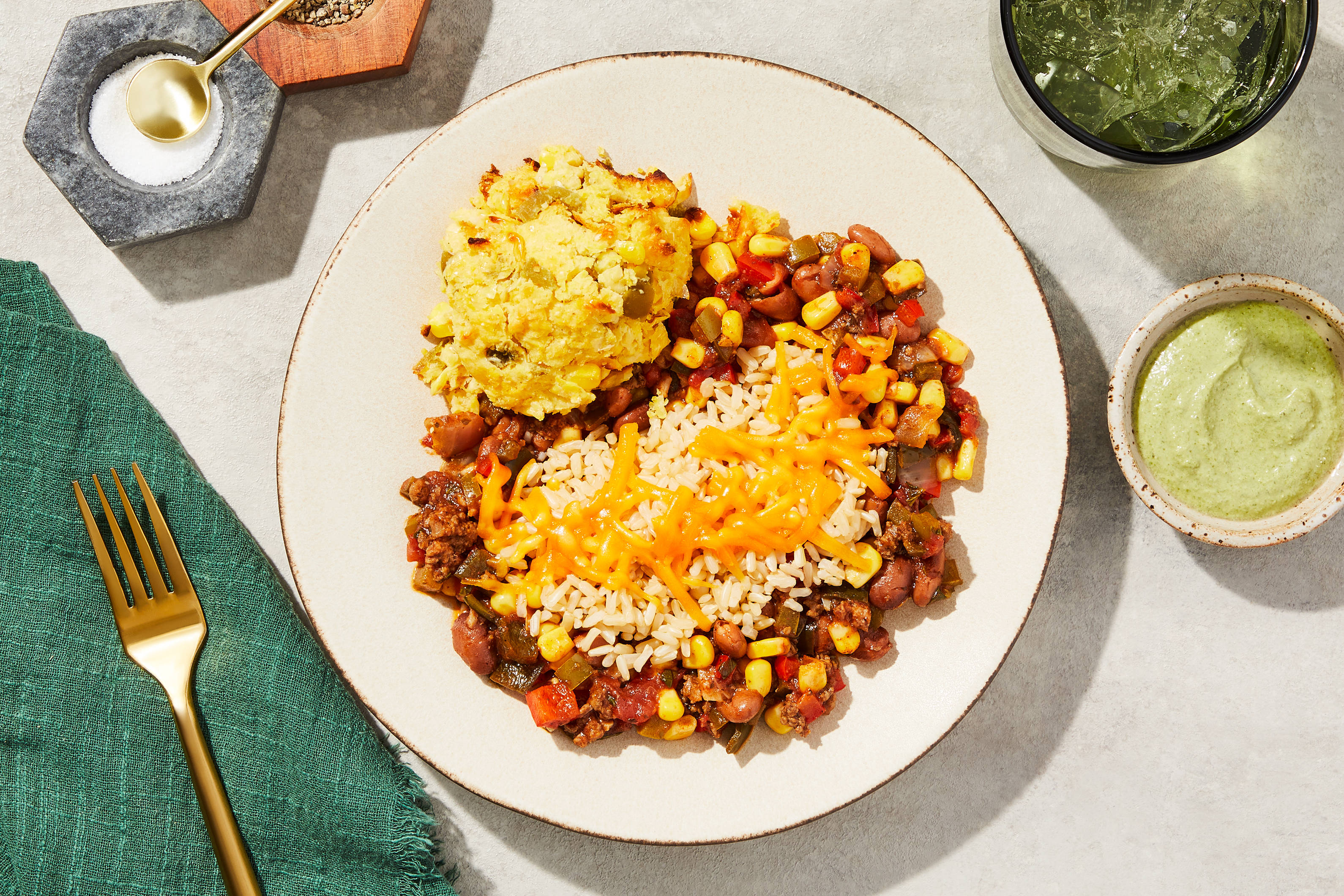 Cheesy Beef & Pepper Chili