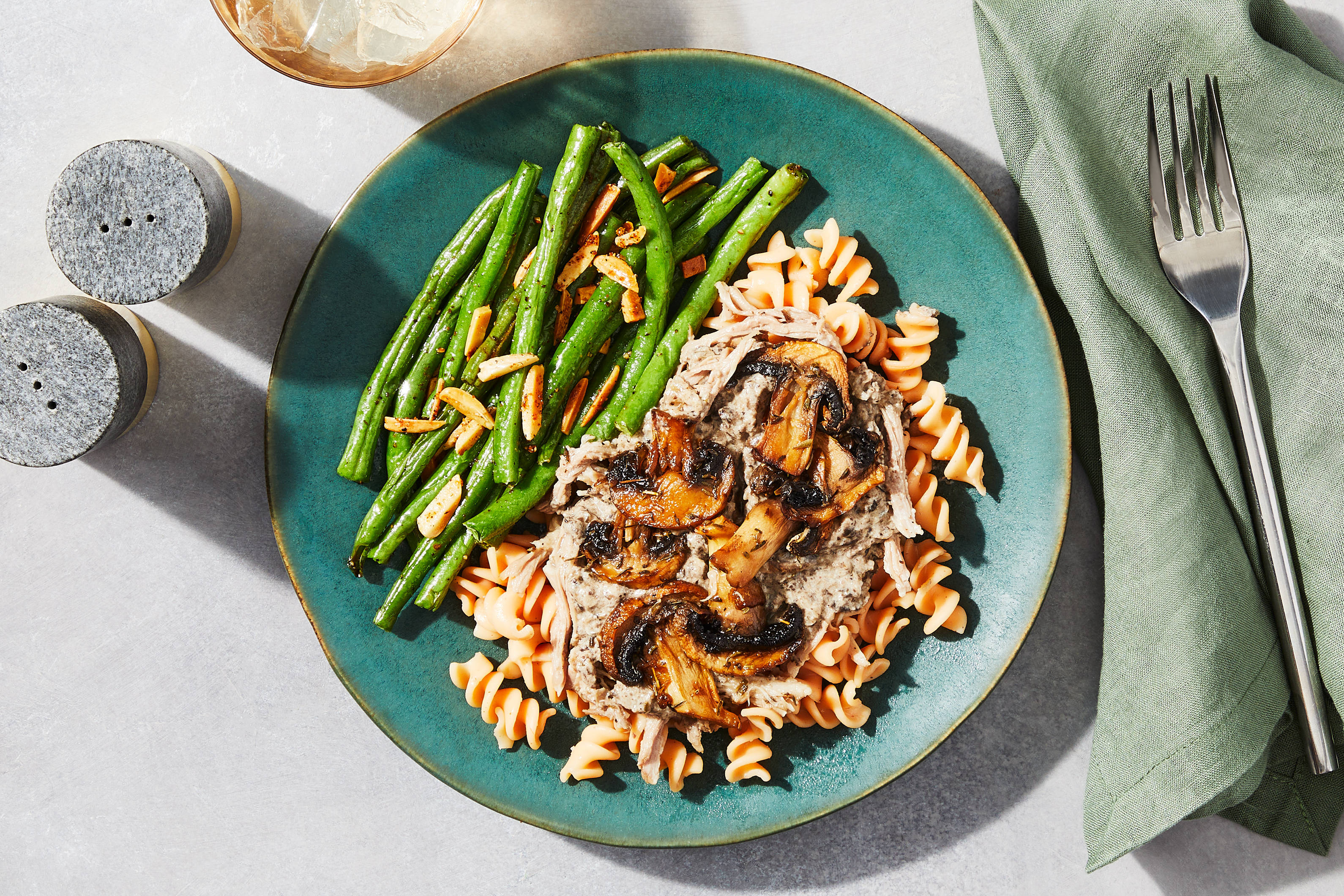 Creamy Mushroom Braised Pork Pasta
