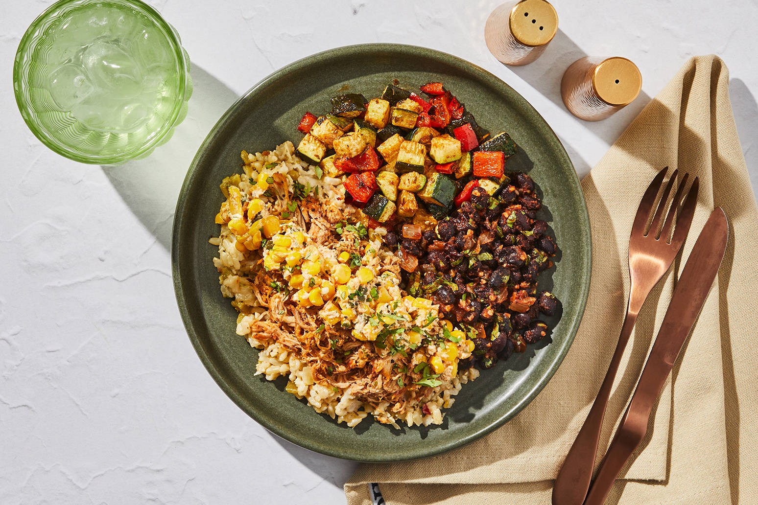 Elote-Style Corn & Chicken Thighs