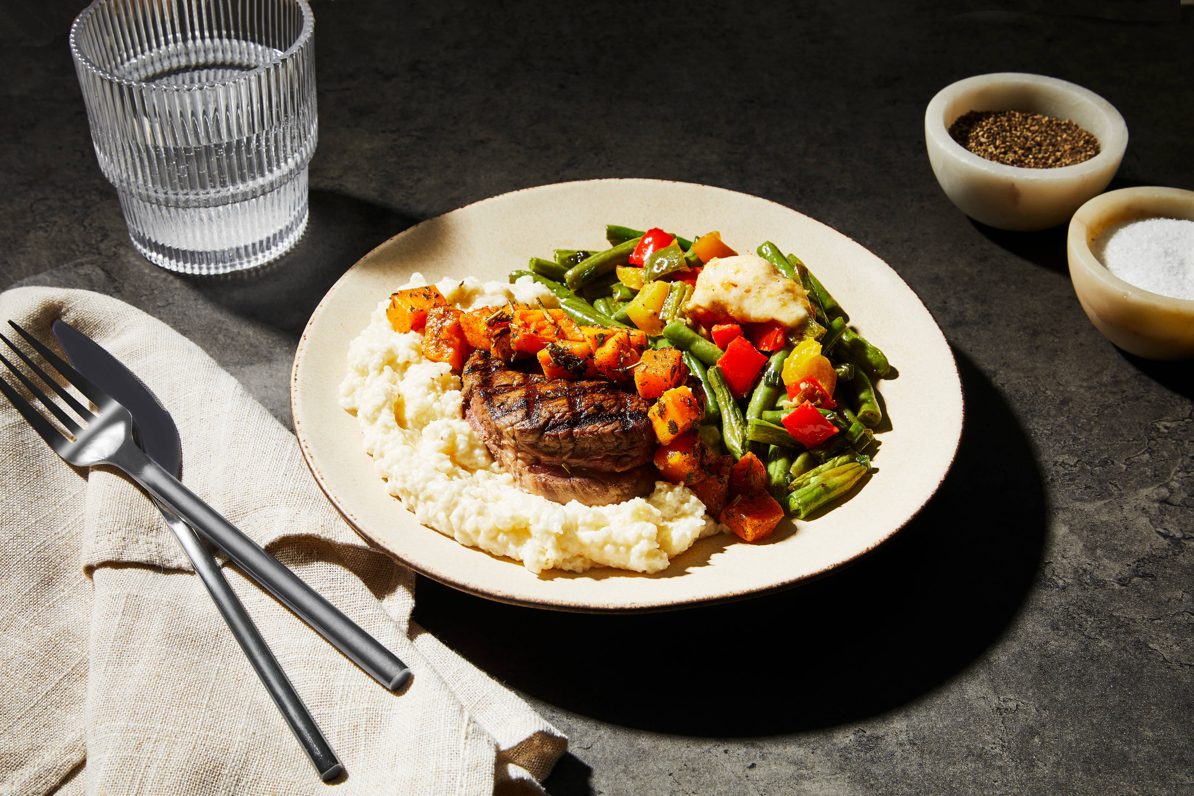 Filet Mignon & Goat Cheese Grits