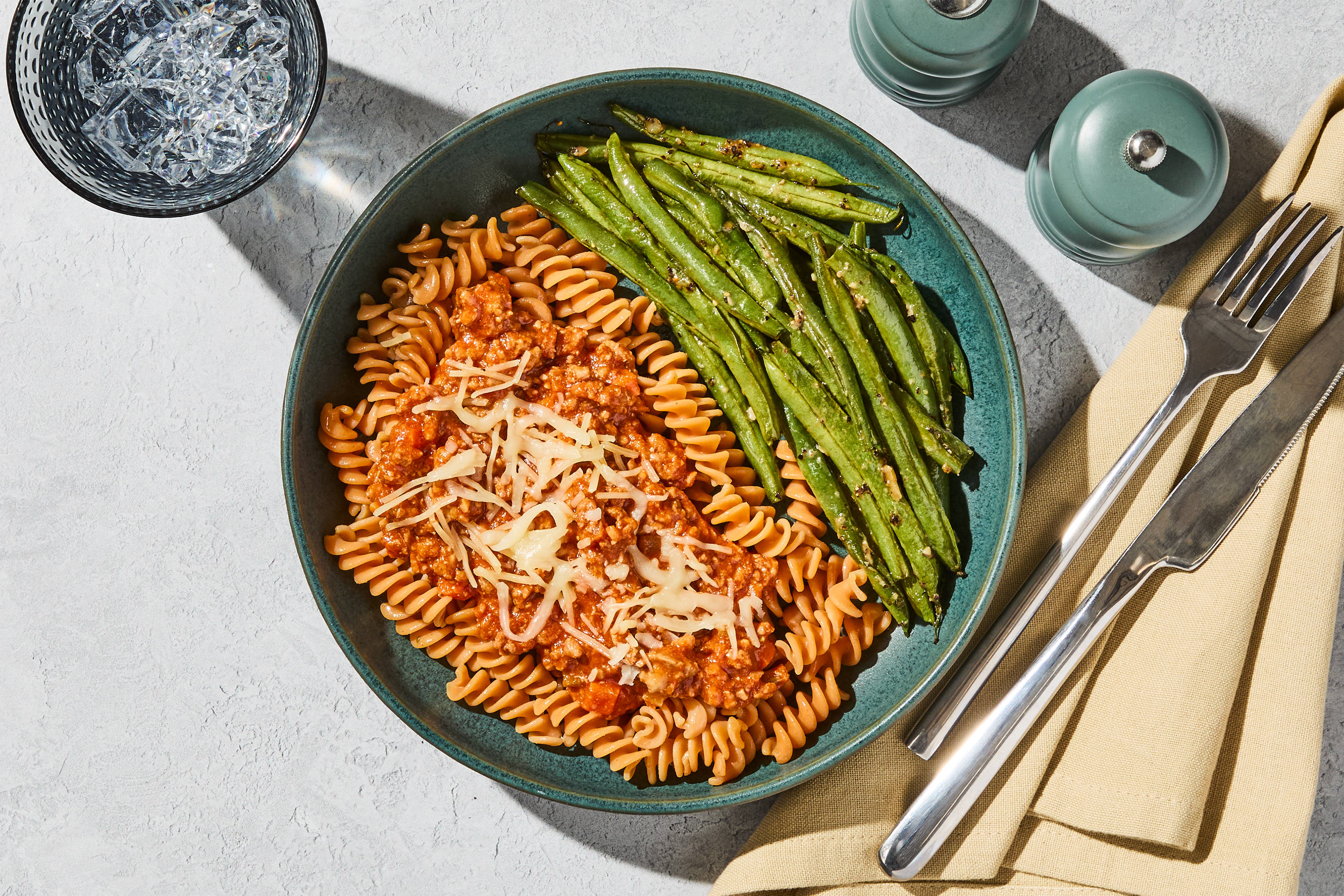 Fusilli & Ground Pork Tomato Ragu