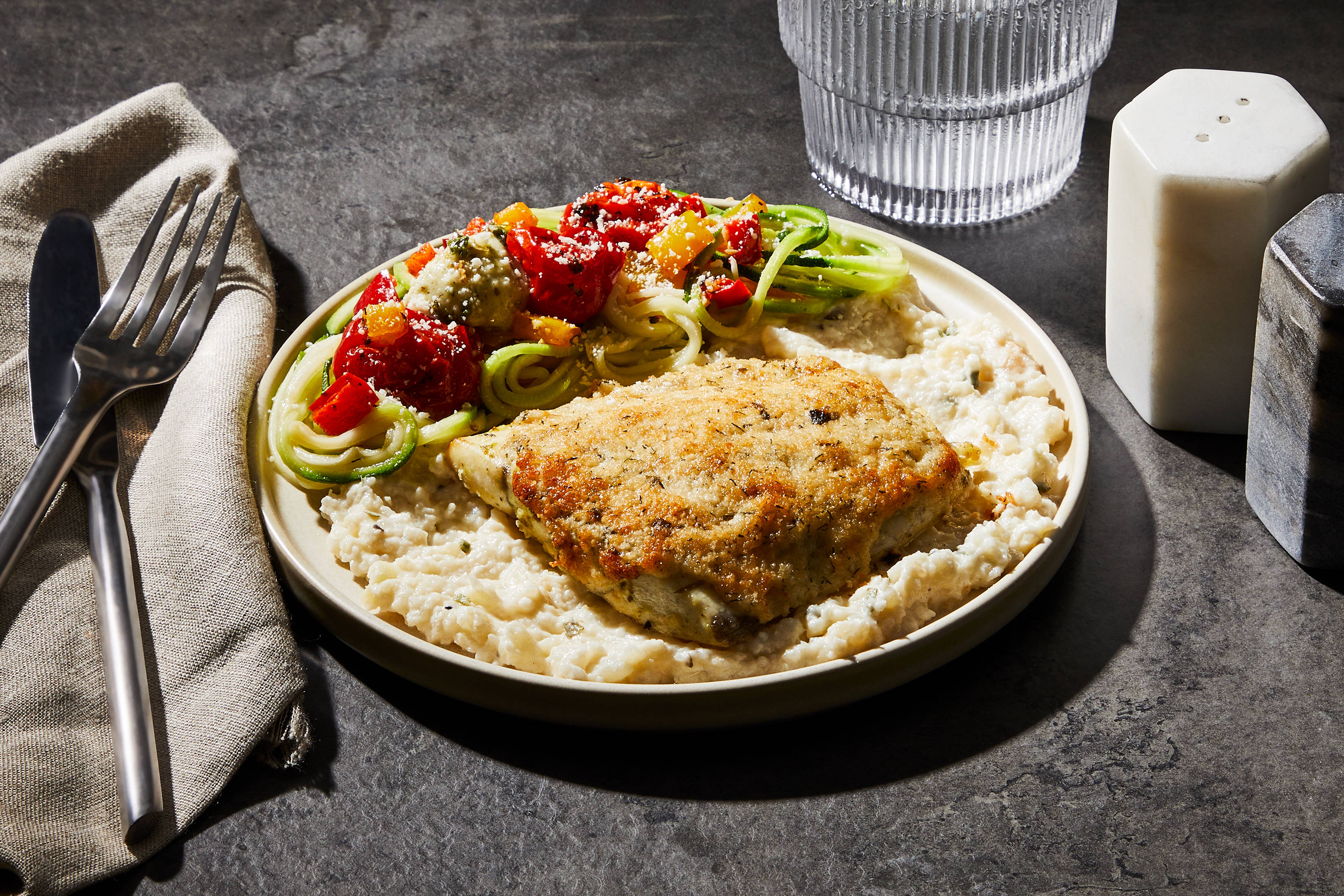 Garlic & Chive Crusted Barramundi