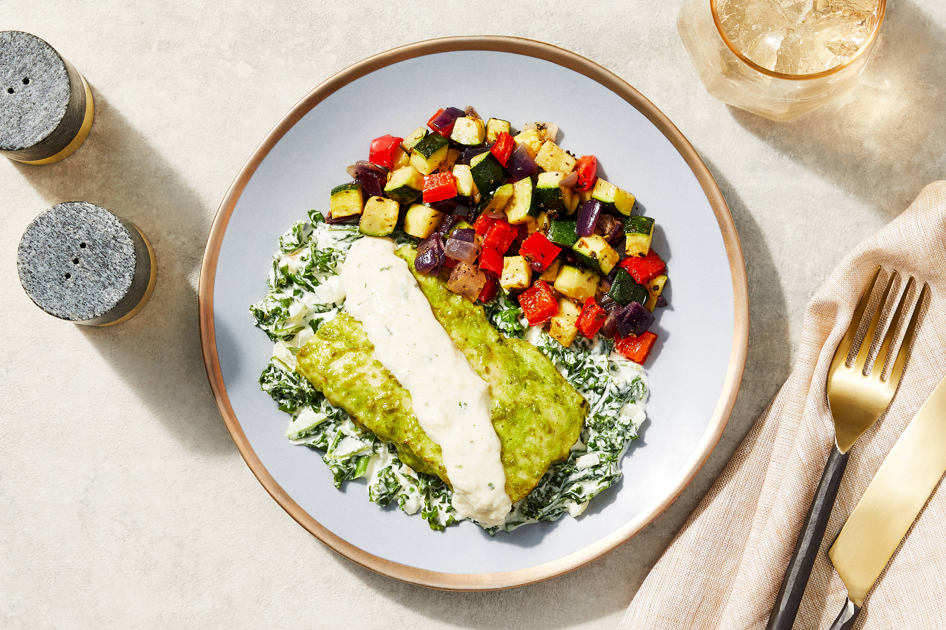 Garlic Butter Mahi Mahi & Creamed Kale