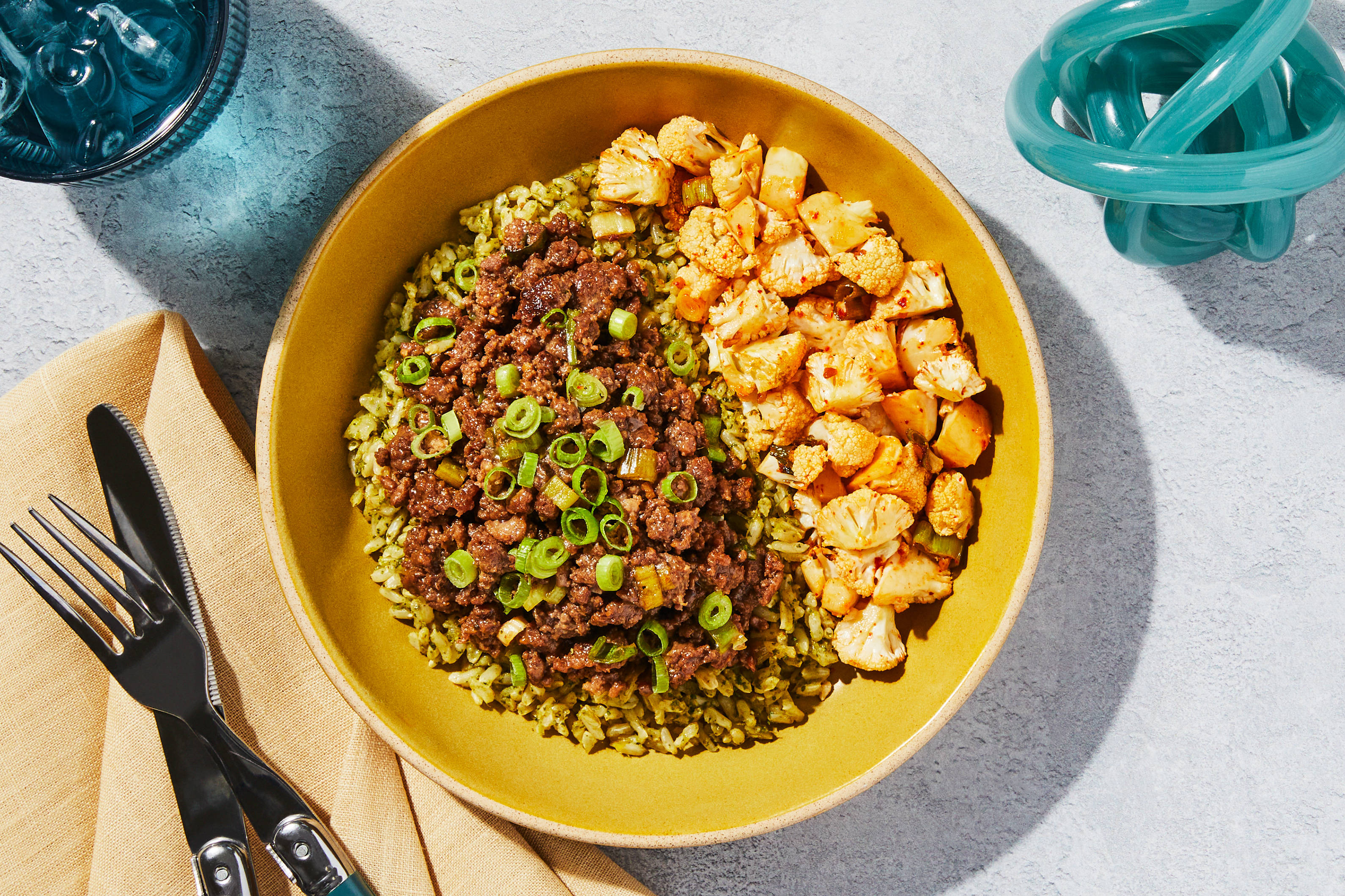Ginger-Soy Beef & Scallion Rice
