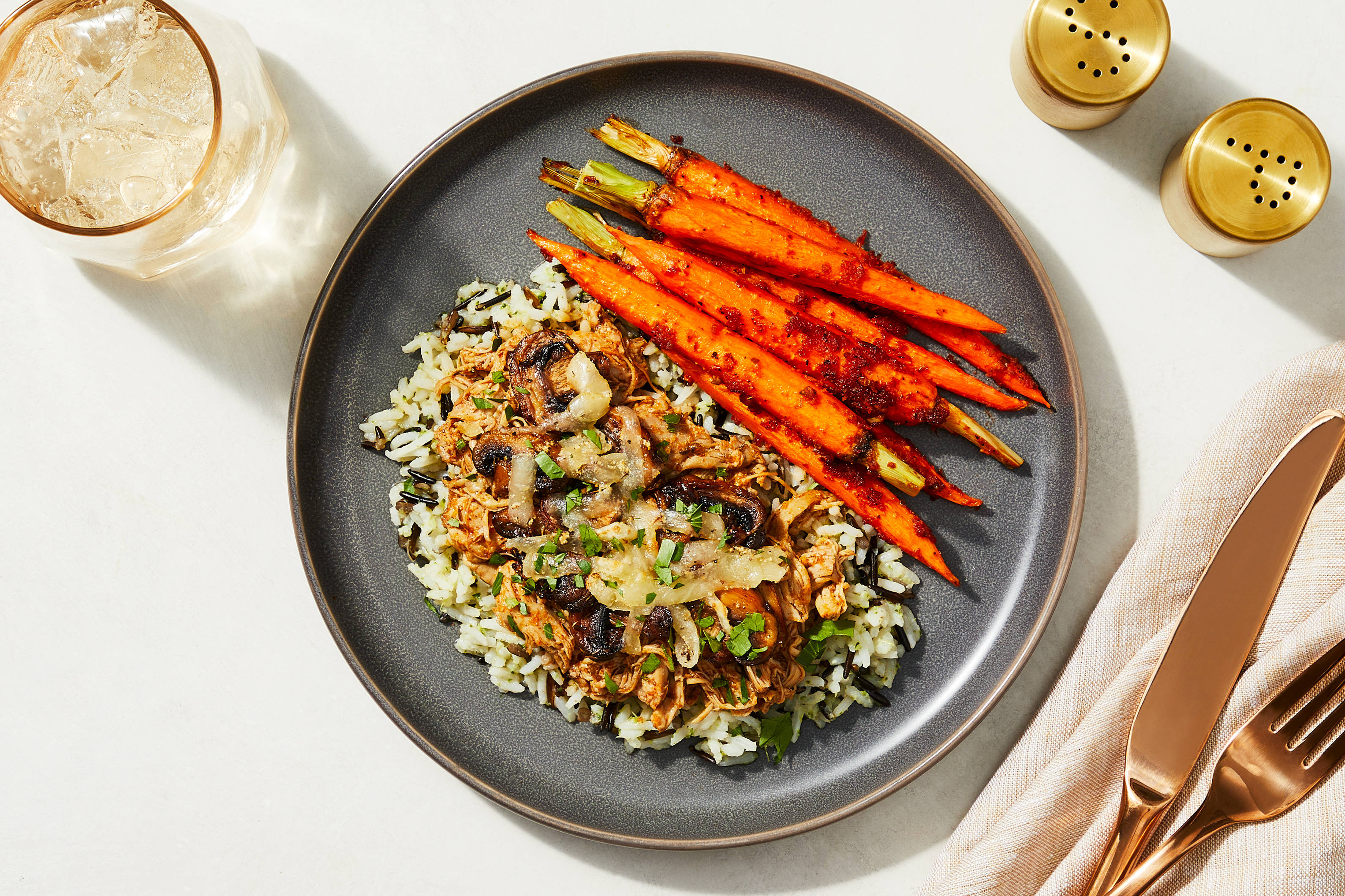 Italian Chicken Thighs & Mushrooms