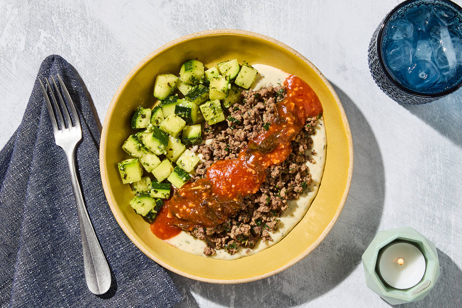 Italian Ground Beef & Marinara Bowl