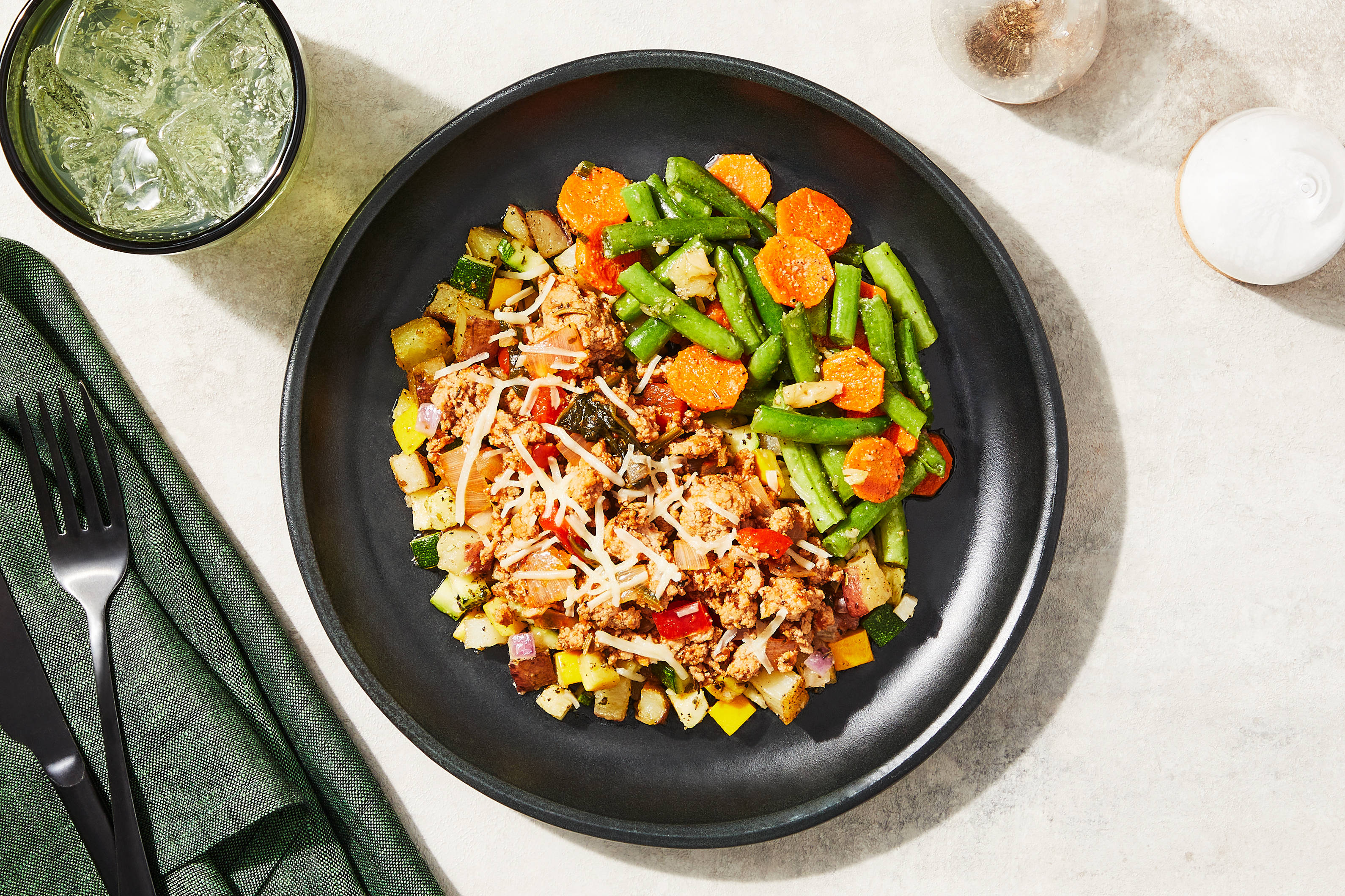 Italian Ground Pork & Veggie Medley
