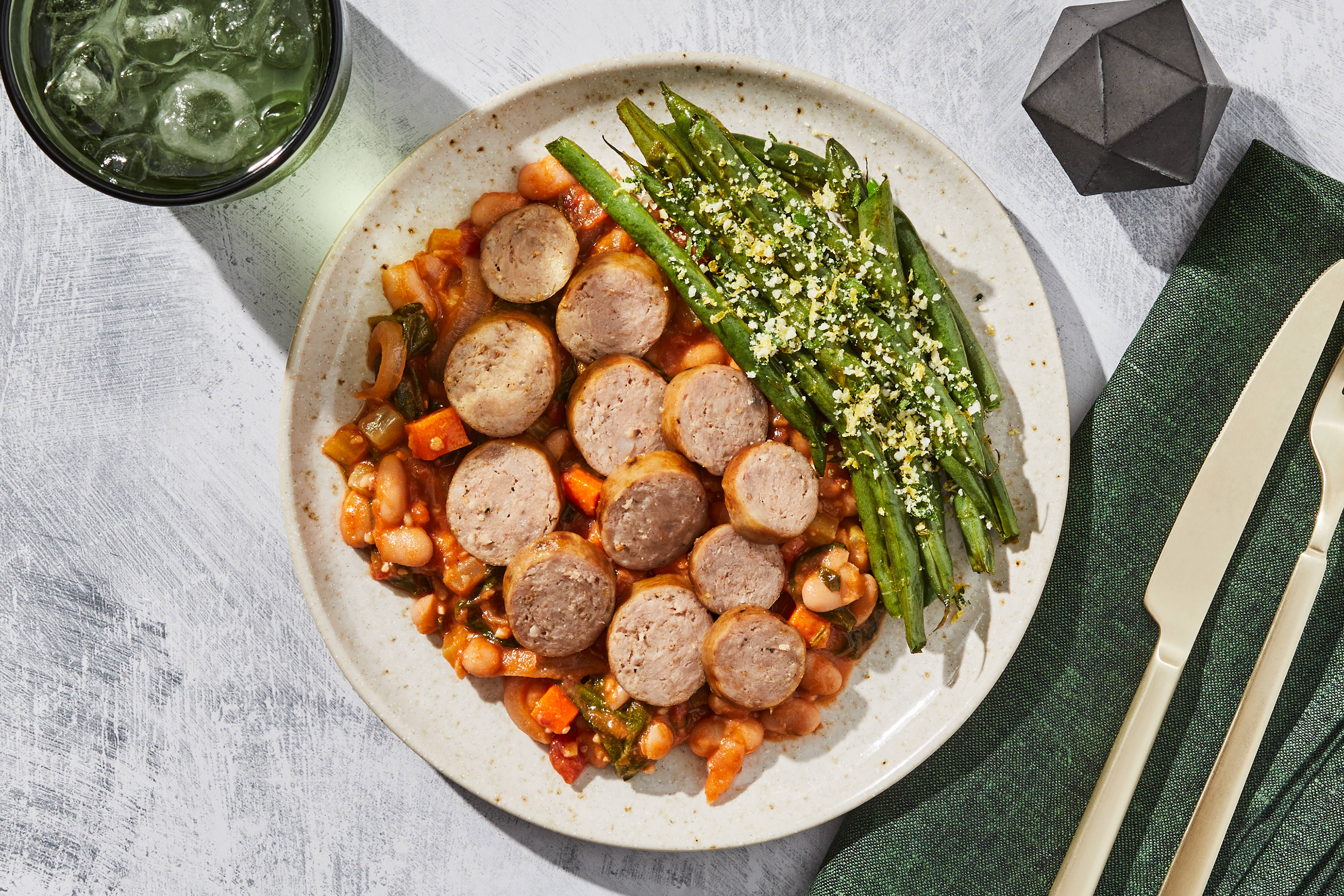 Italian Sausage & Stewed White Beans