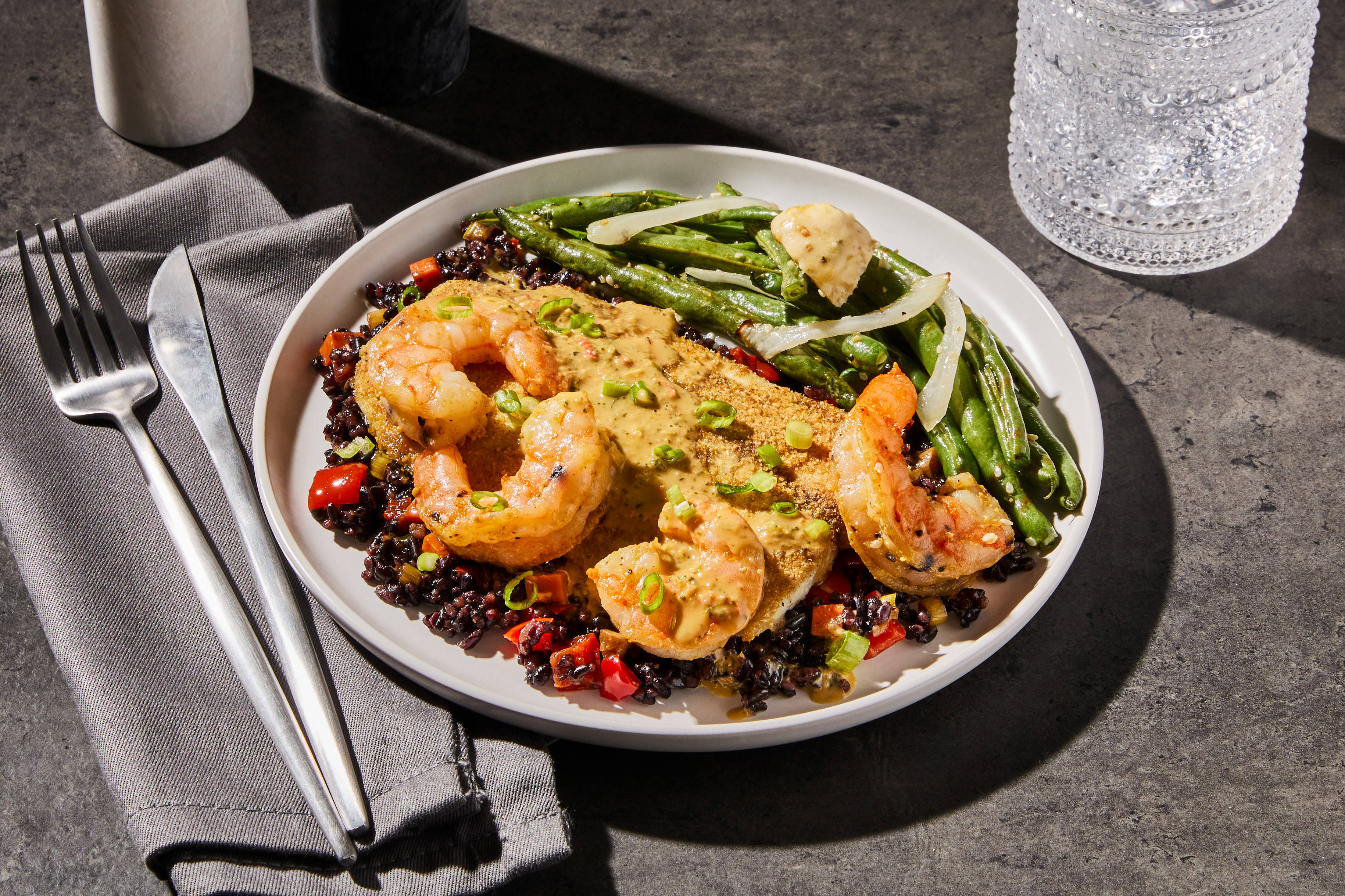 Korean Fiery Sesame Barramundi & Shrimp