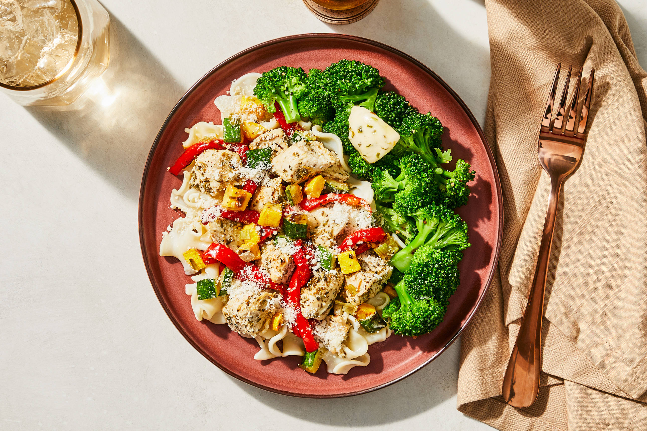 Lemon Chicken Pasta Primavera