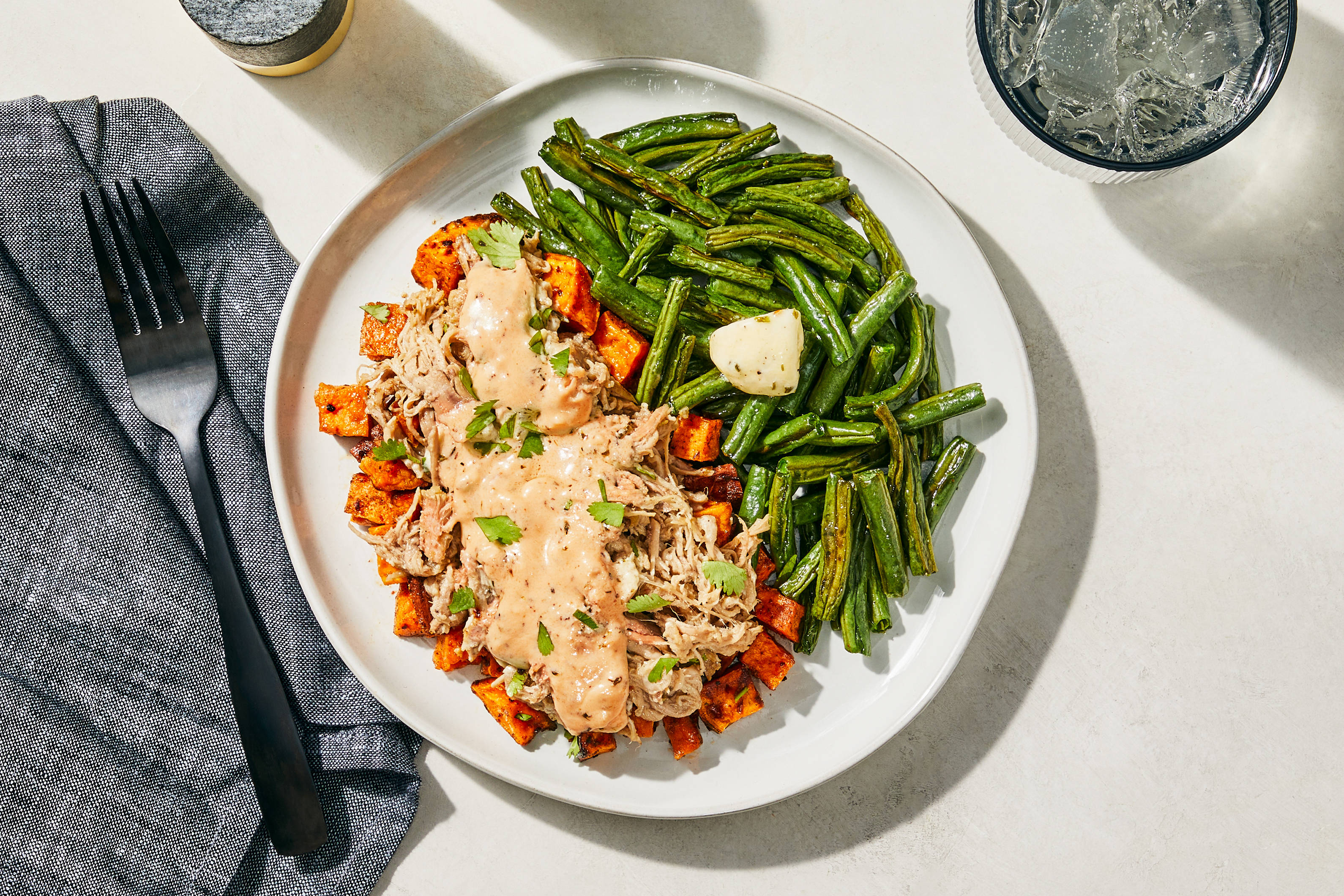 Maple Sweet Potatoes & Sage Shredded Pork