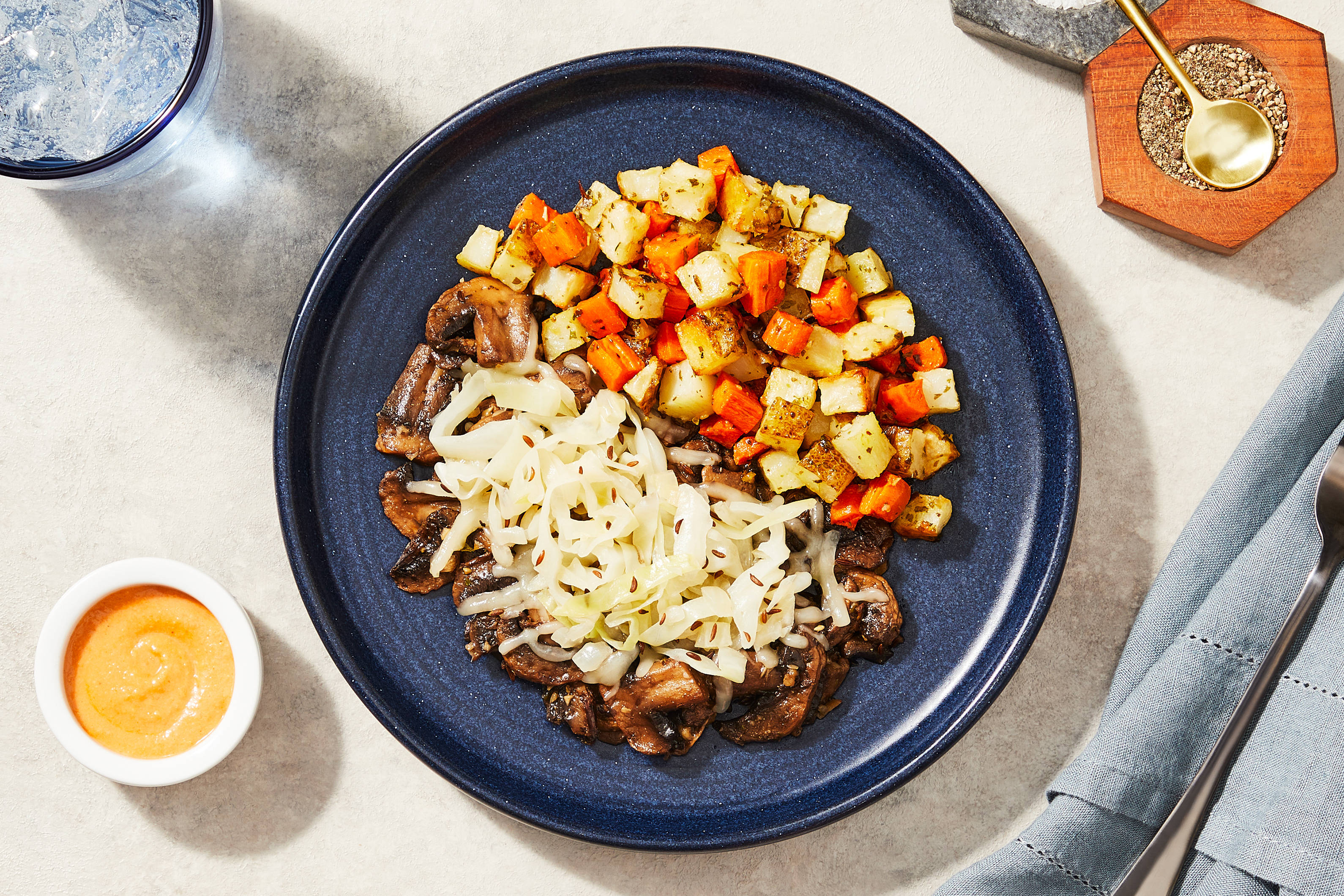 Mushroom & Caraway Cabbage Reuben