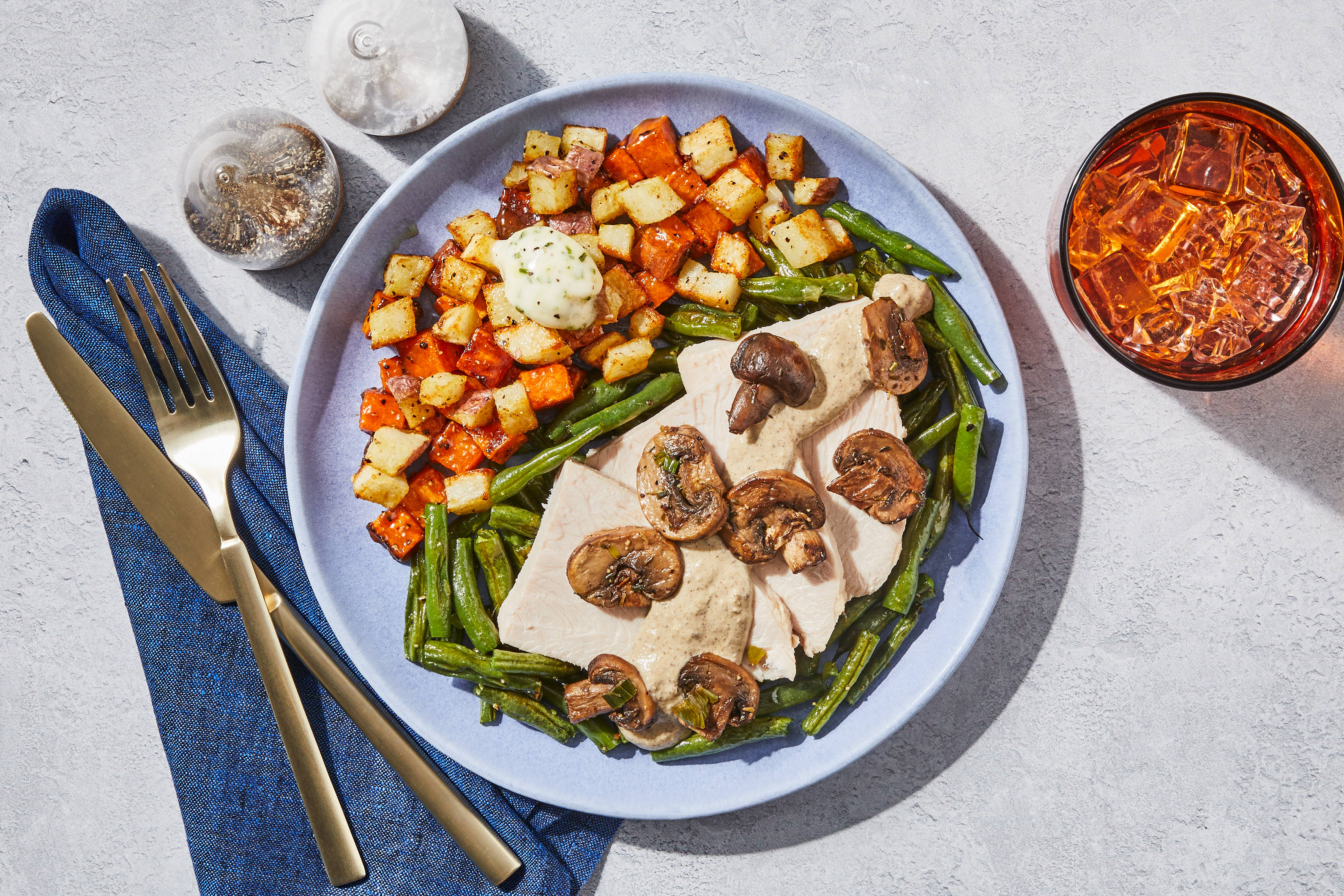 Mushroom Gravy Smothered Turkey
