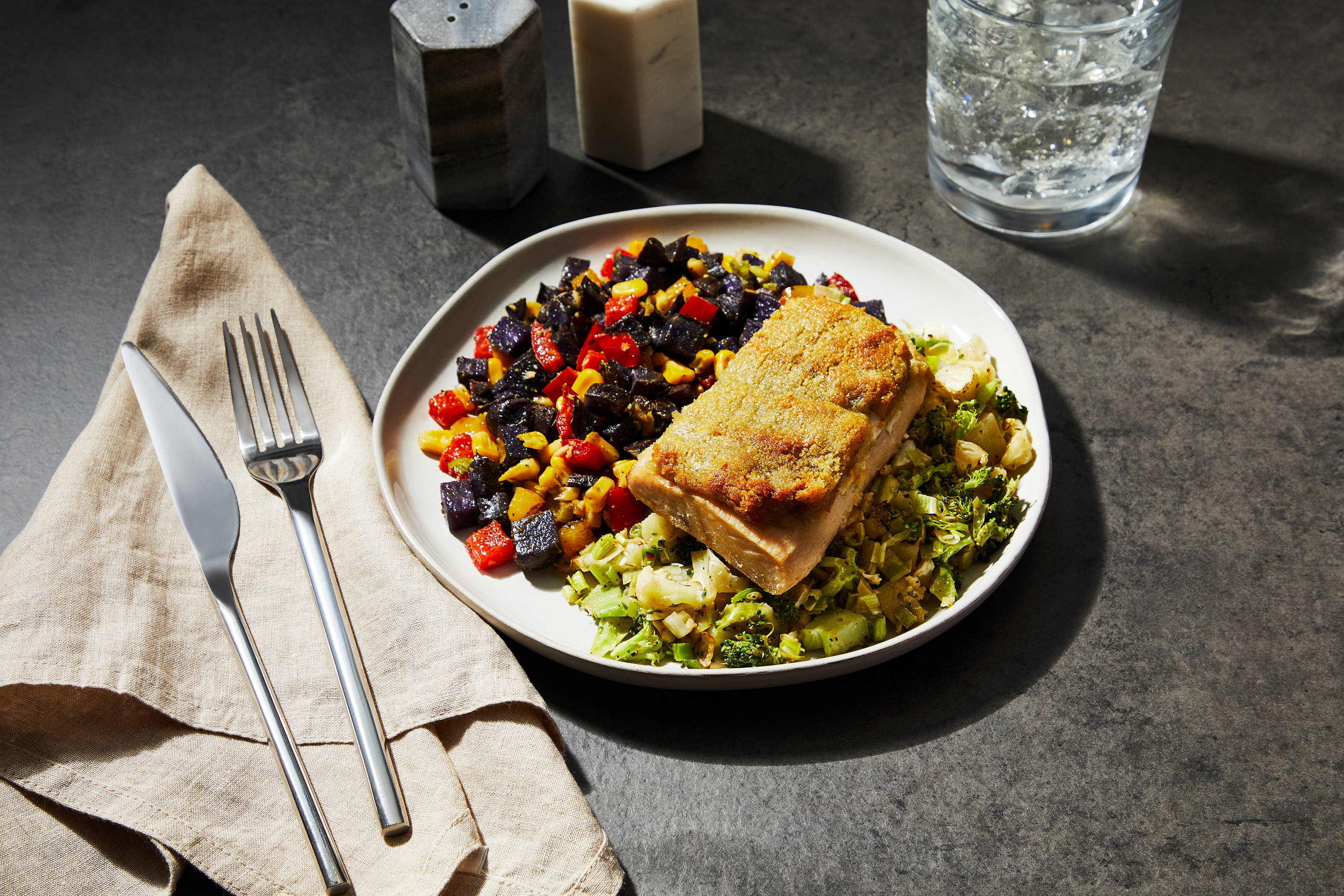 Parmesan & Leek Crusted Mahi Mahi