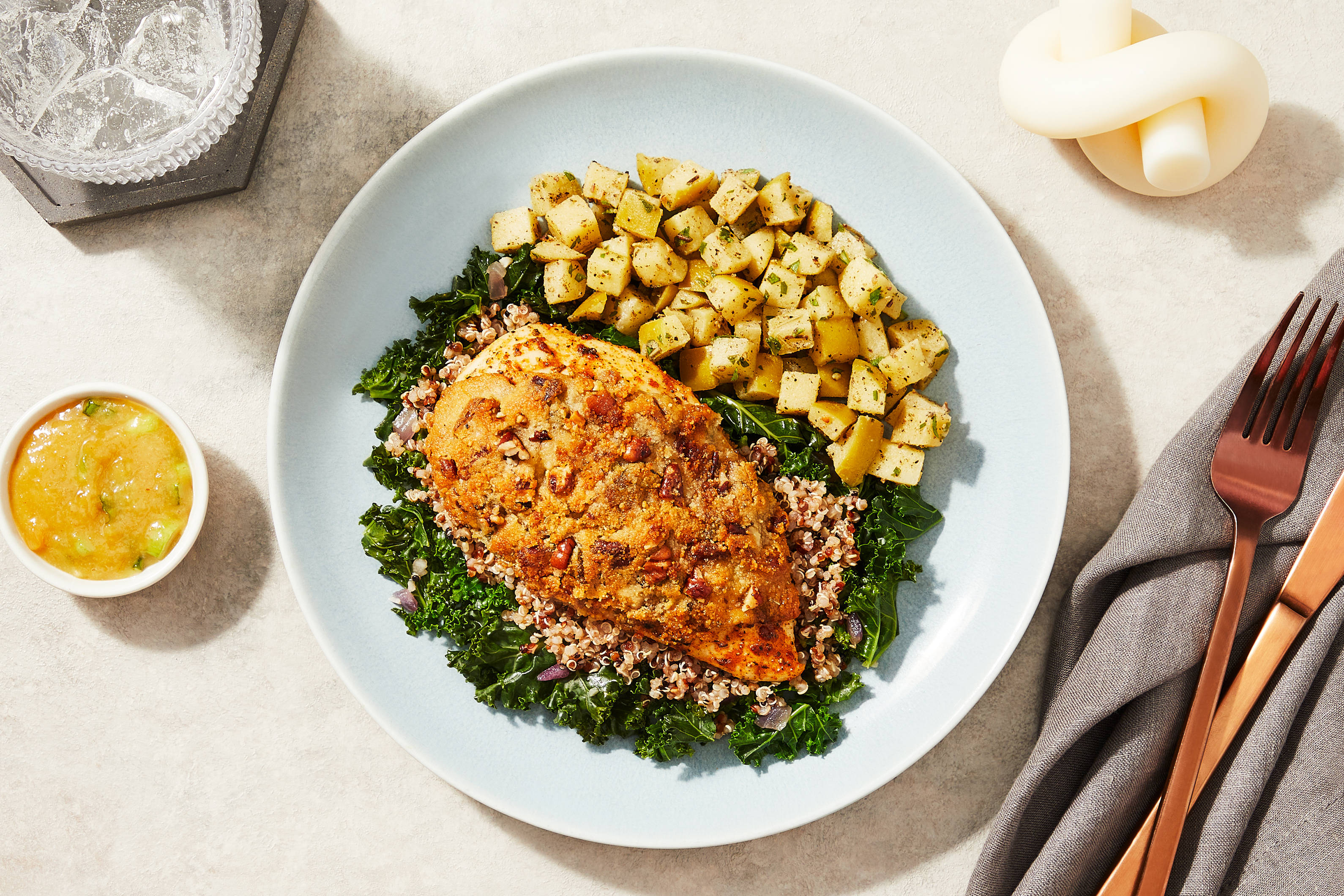 Pecan & Herb-Crusted Chicken
