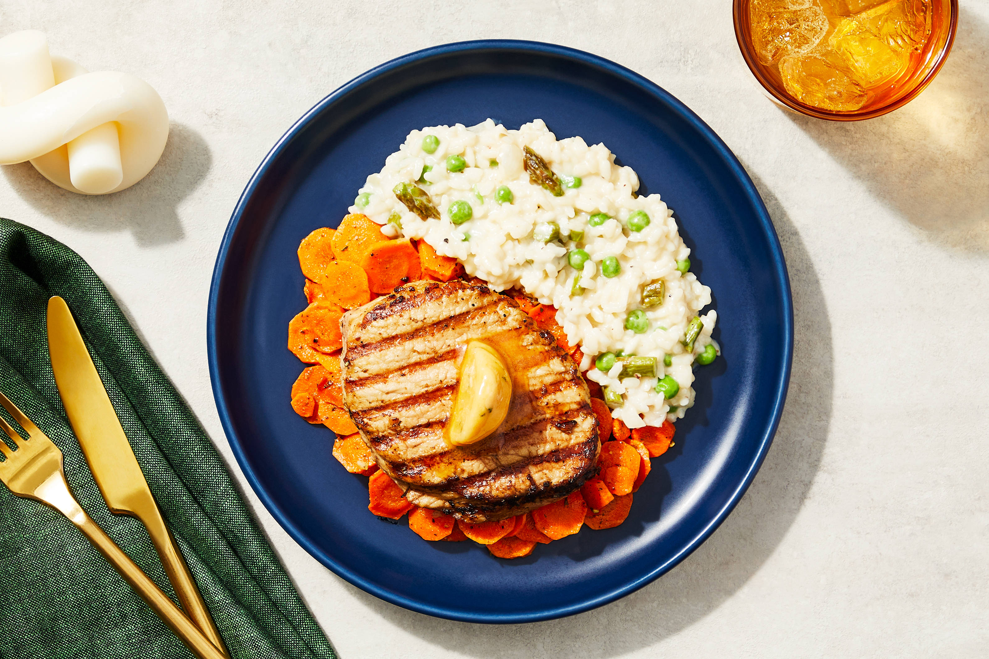 Pork Chop & Honey-Garlic Carrots