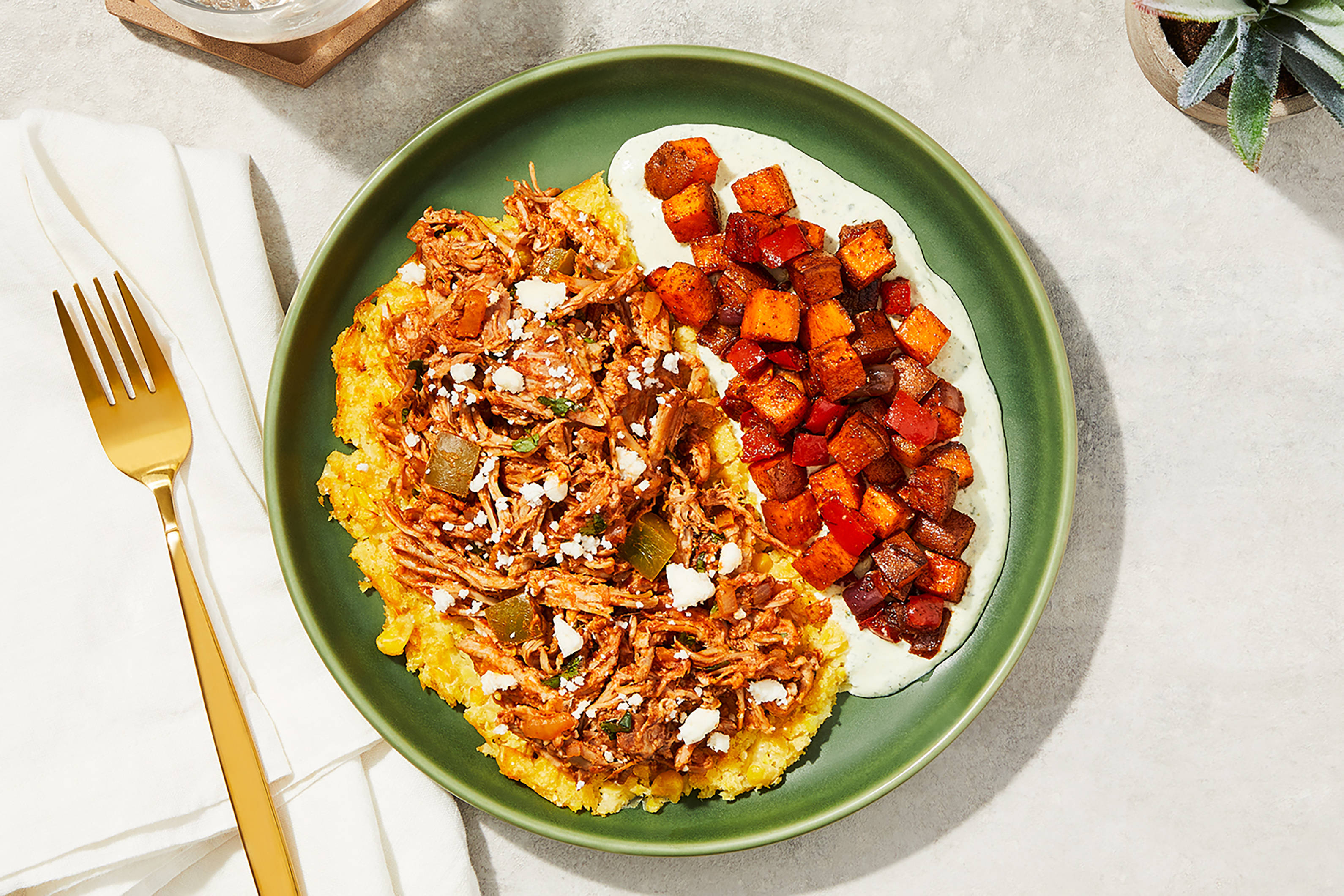Red Chile Pork Tamale Bowl