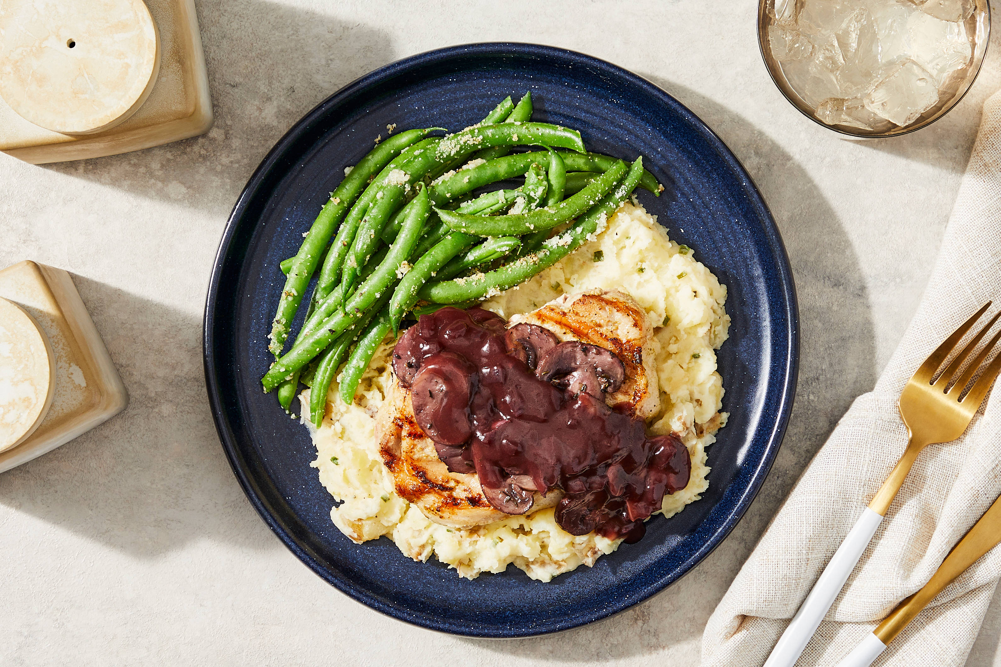 Red Wine Mushroom Pork Chop