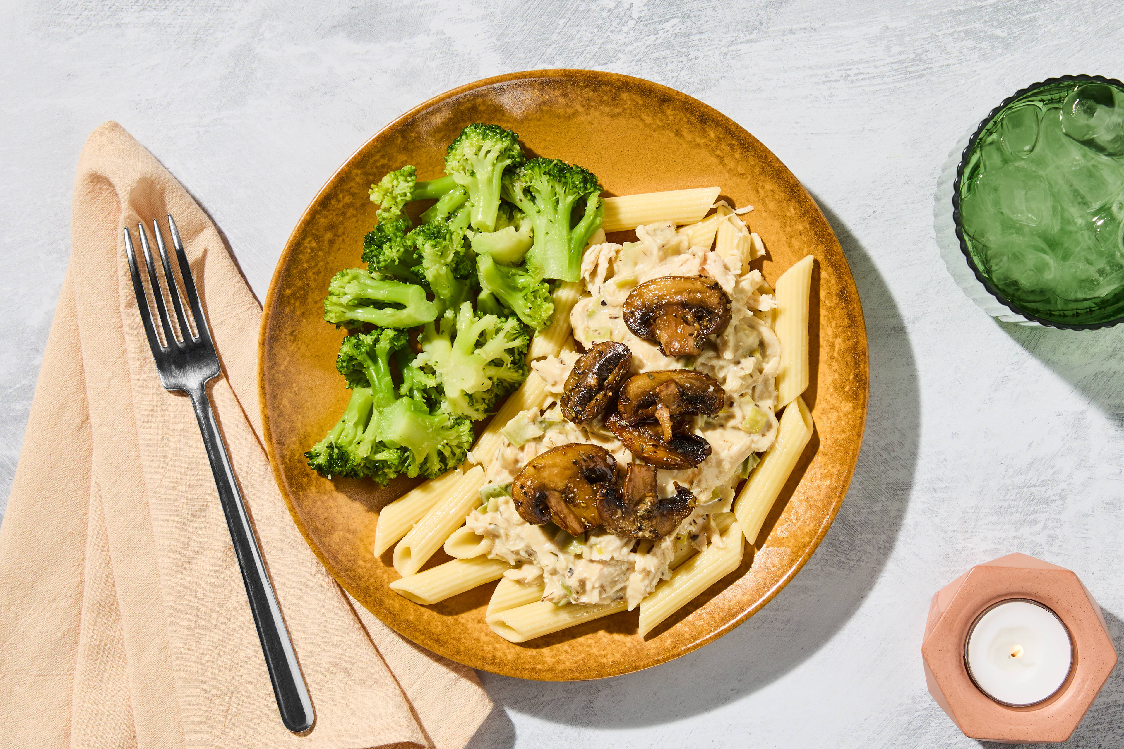 Herb Mushroom & Leek Chicken Pasta