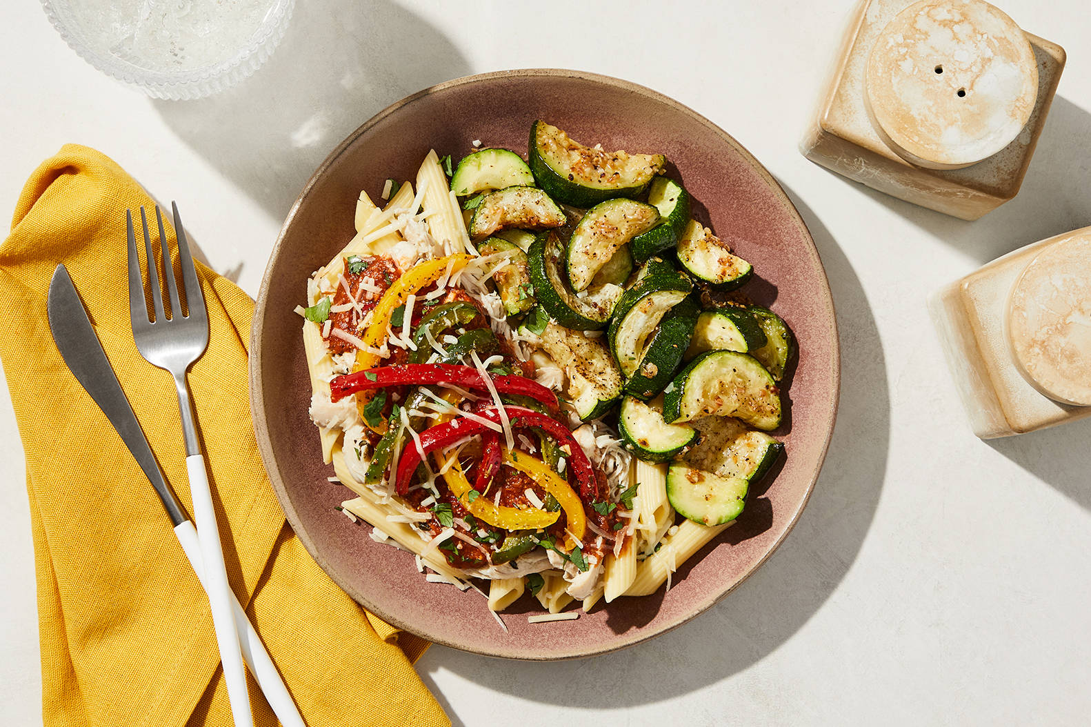 Roman-Style Chicken Thigh Pasta