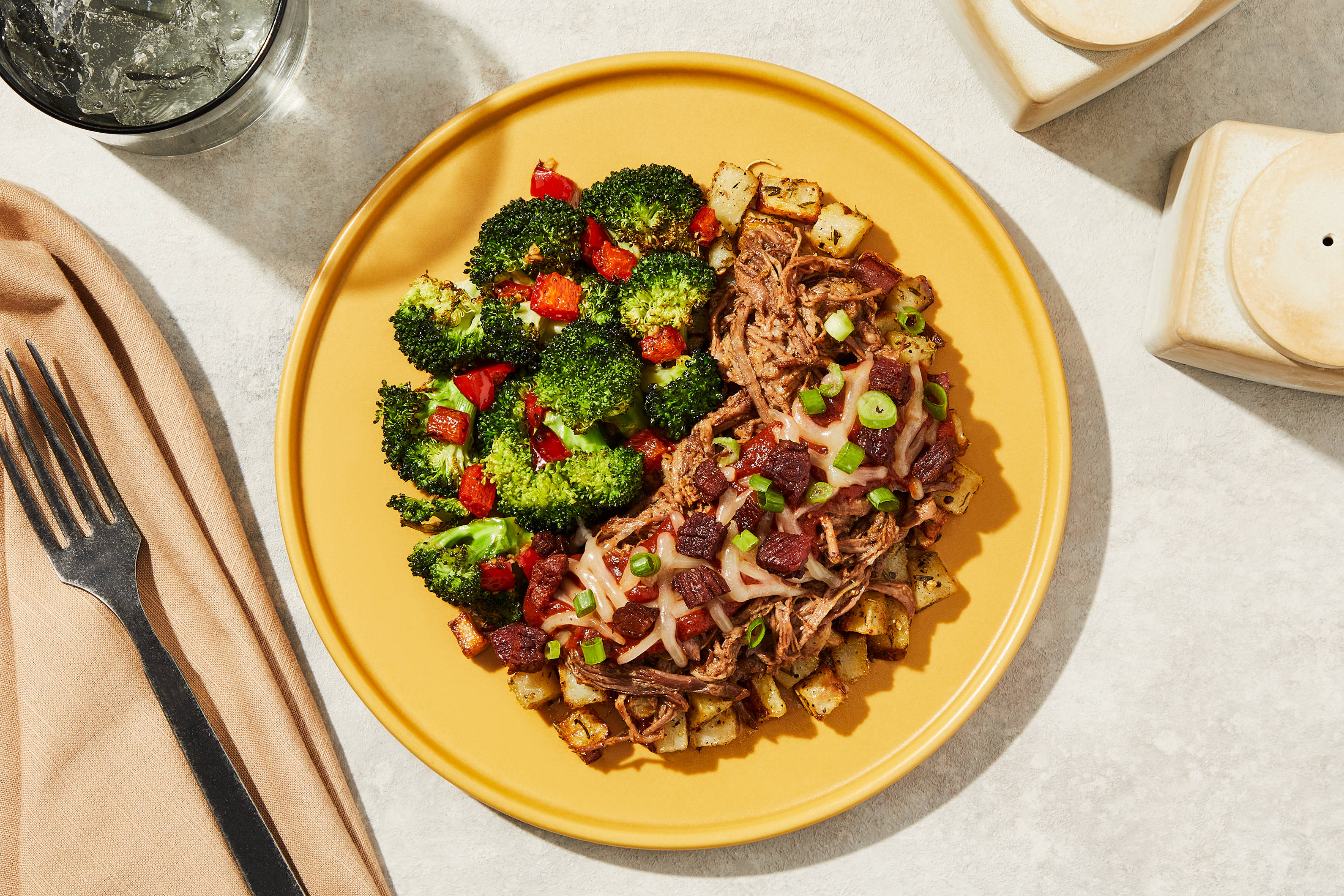 Shredded Beef & Bacon Cowboy Skillet