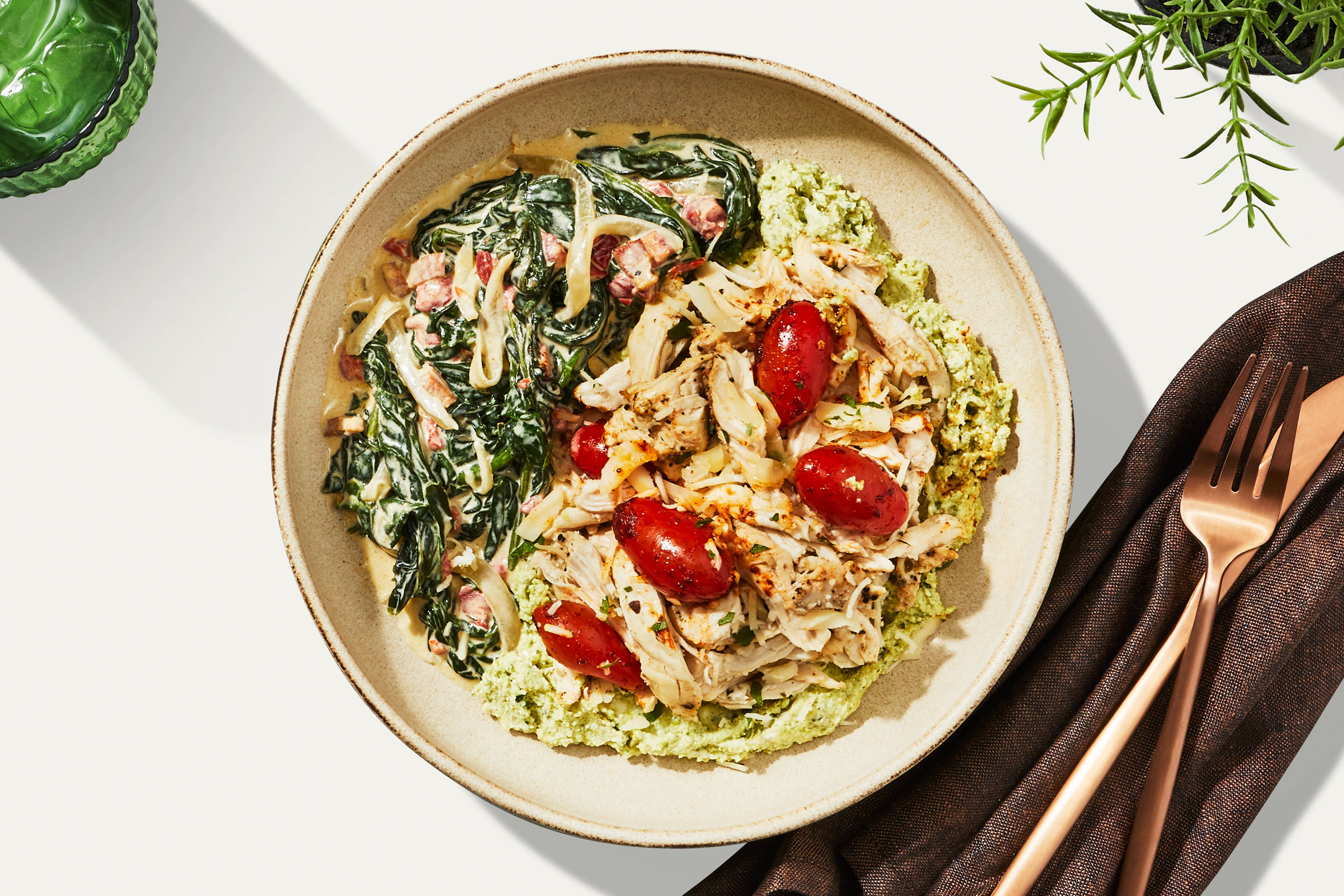 Shredded Chicken & Pesto Ricotta