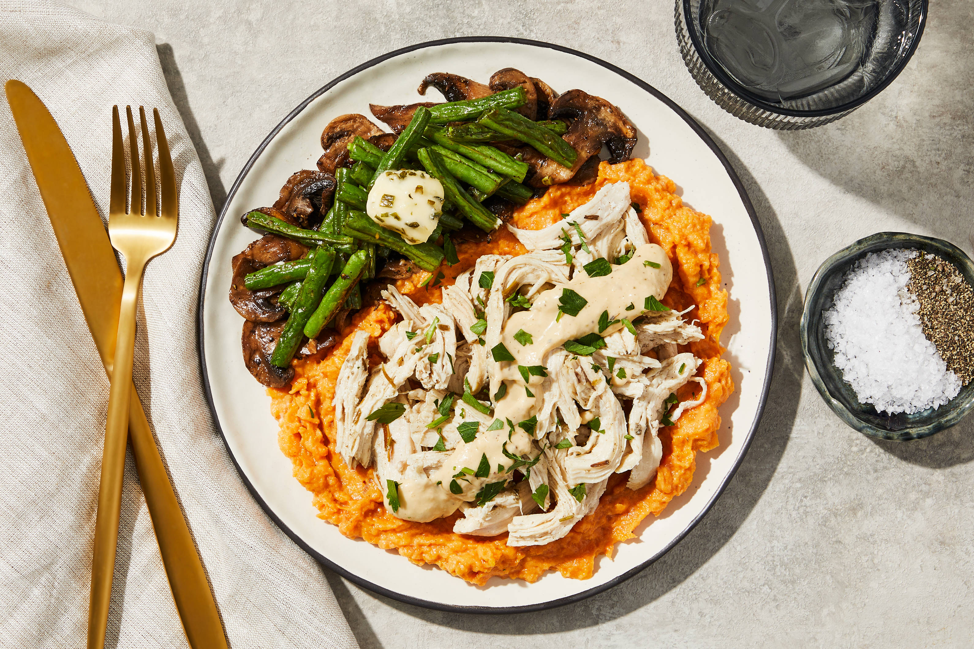 Shredded Chicken & Spiced Yams