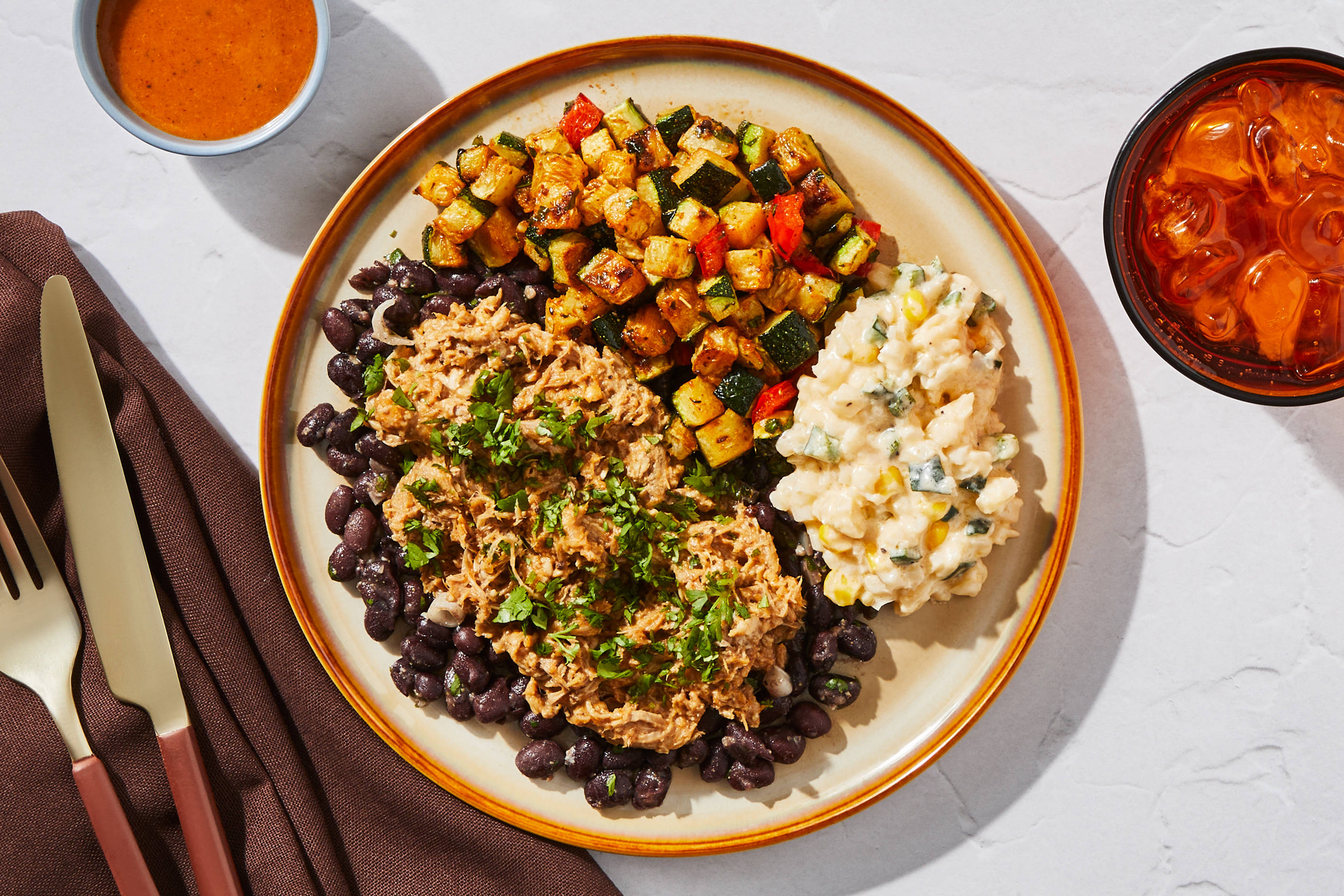Shredded Pork Carnitas & Black Beans