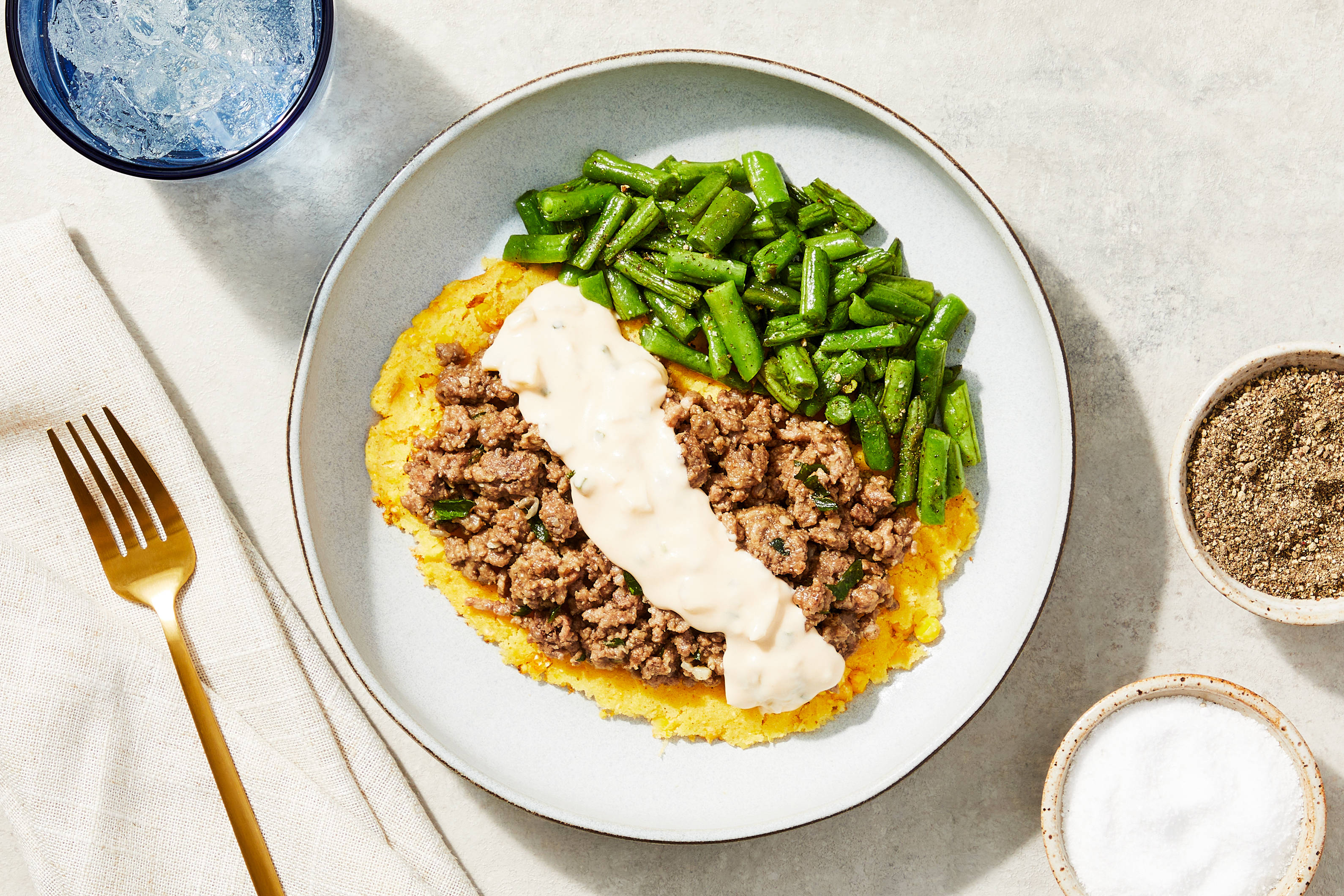 Smoky Cheddar Beef & Corn Casserole