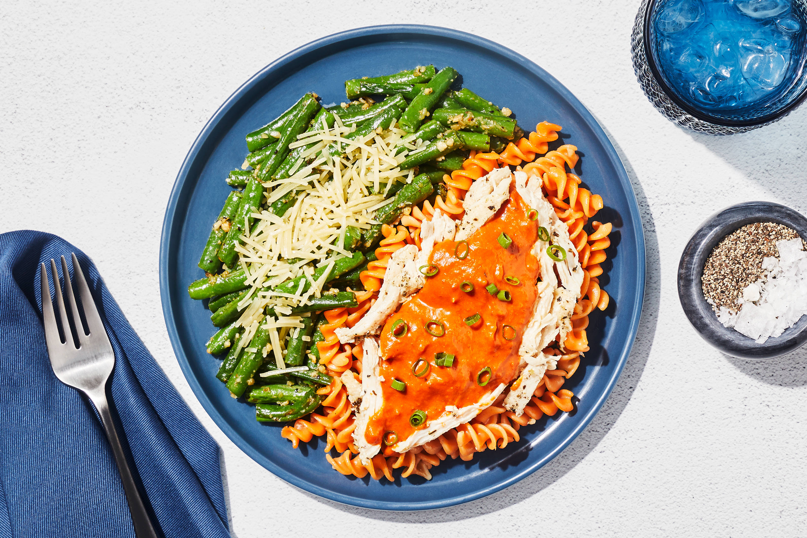 Smoky Tomato Shredded Chicken Pasta
