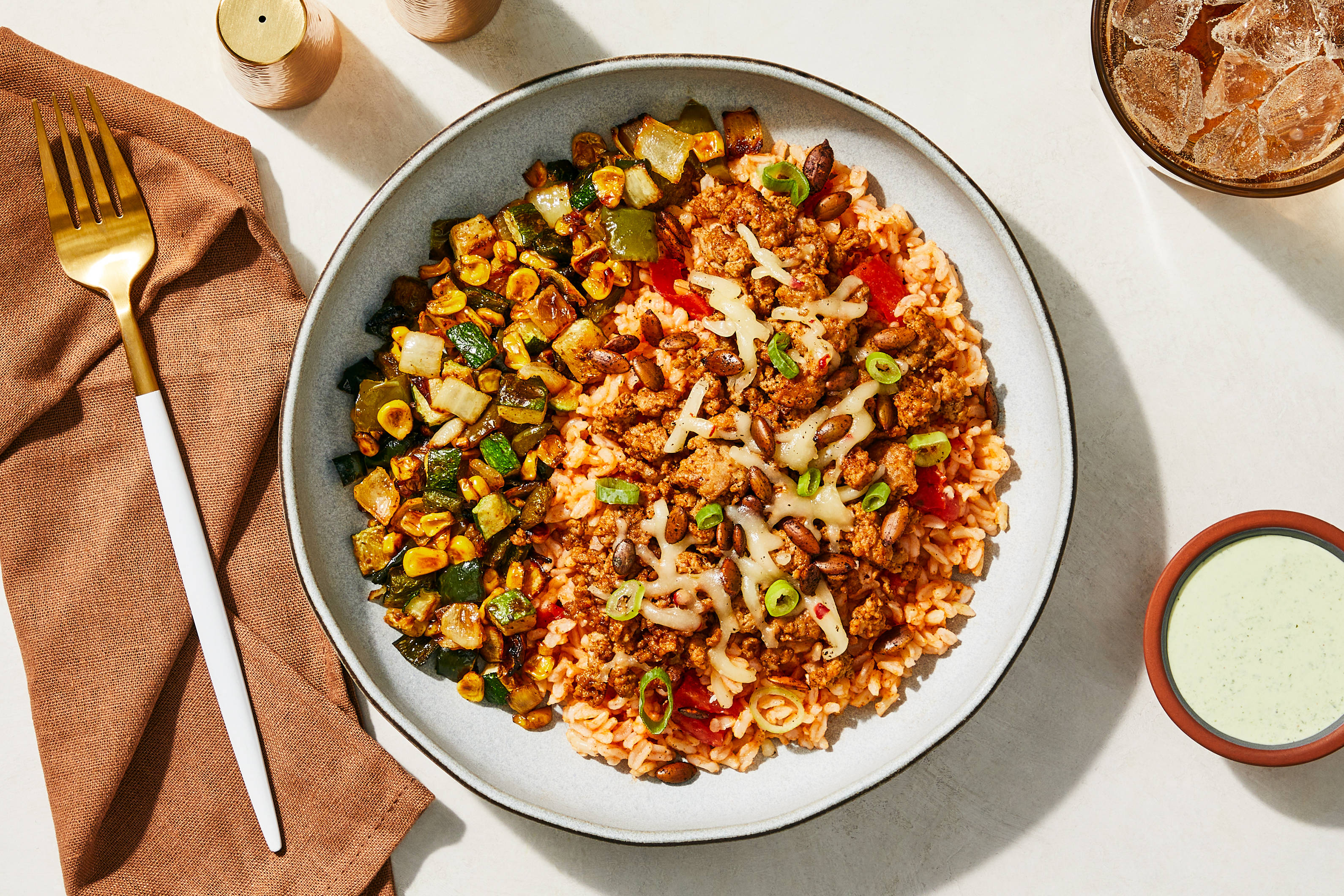 Southwest Ground Pork, Zucchini & Rice Bowl