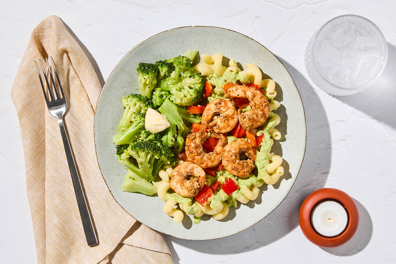 Spiced Shrimp & Poblano Cream Cavatappi