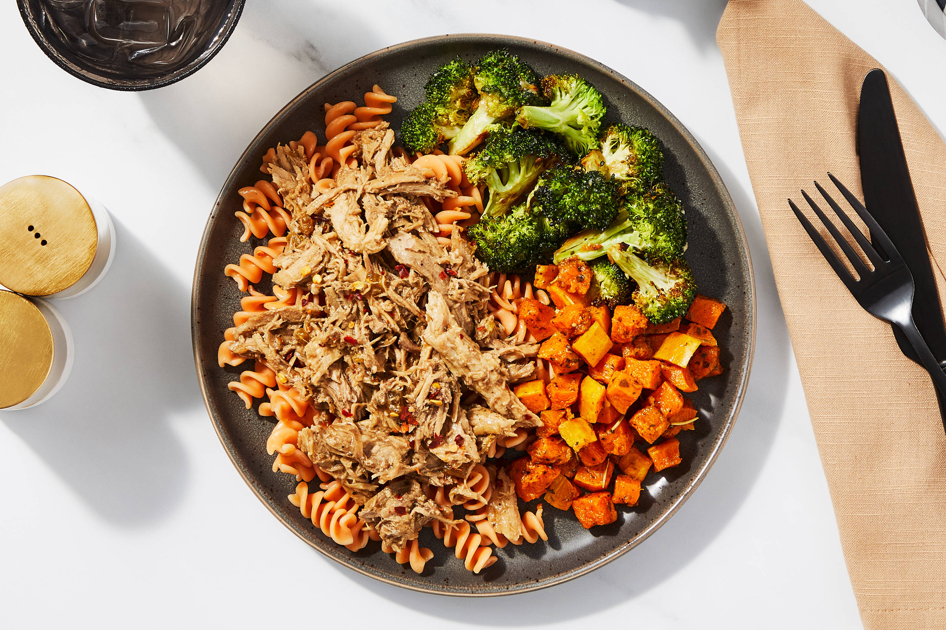 Spicy Italian Roasted Pork Ragu Pasta