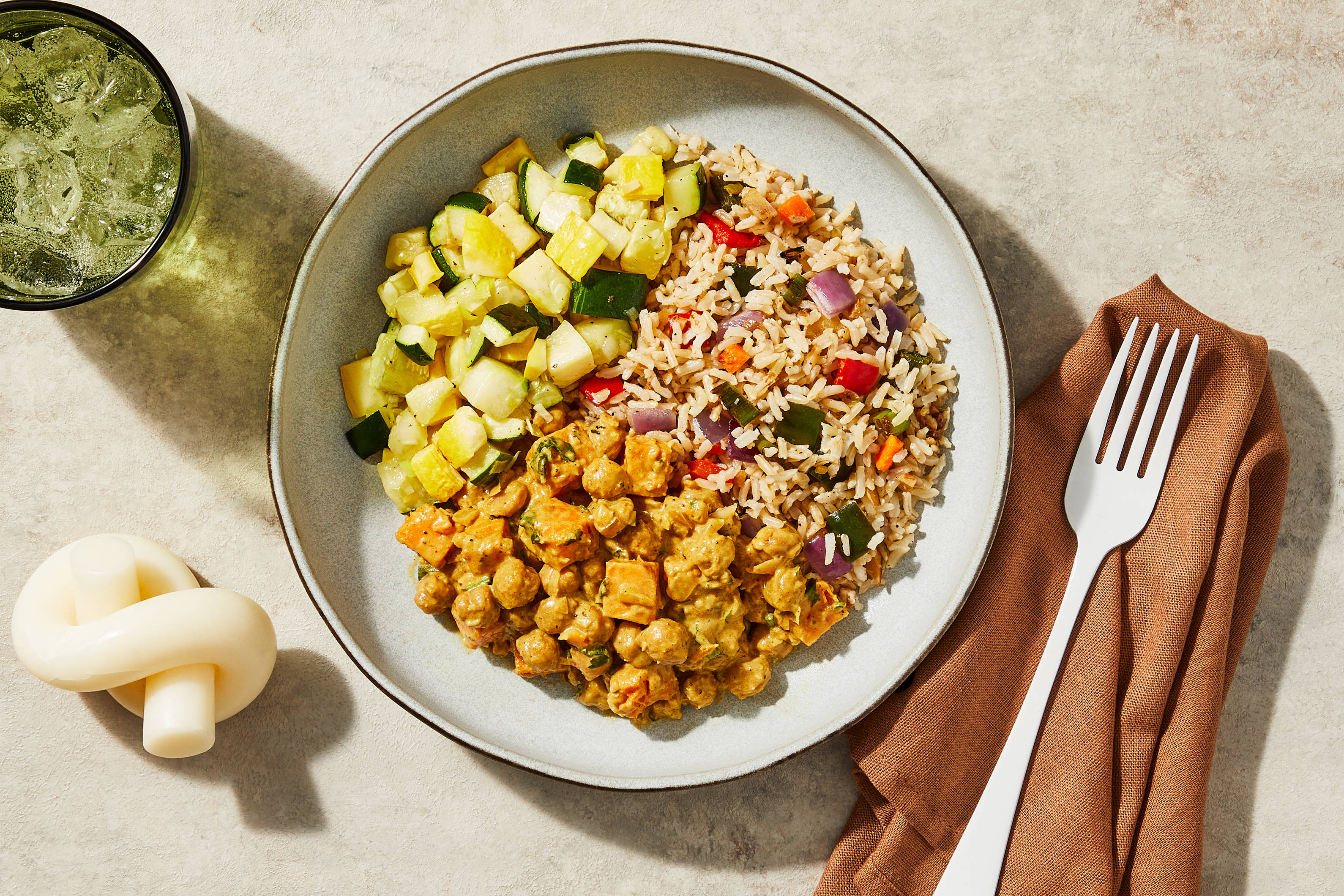Sweet Potato & Chickpea Curry + Salmon