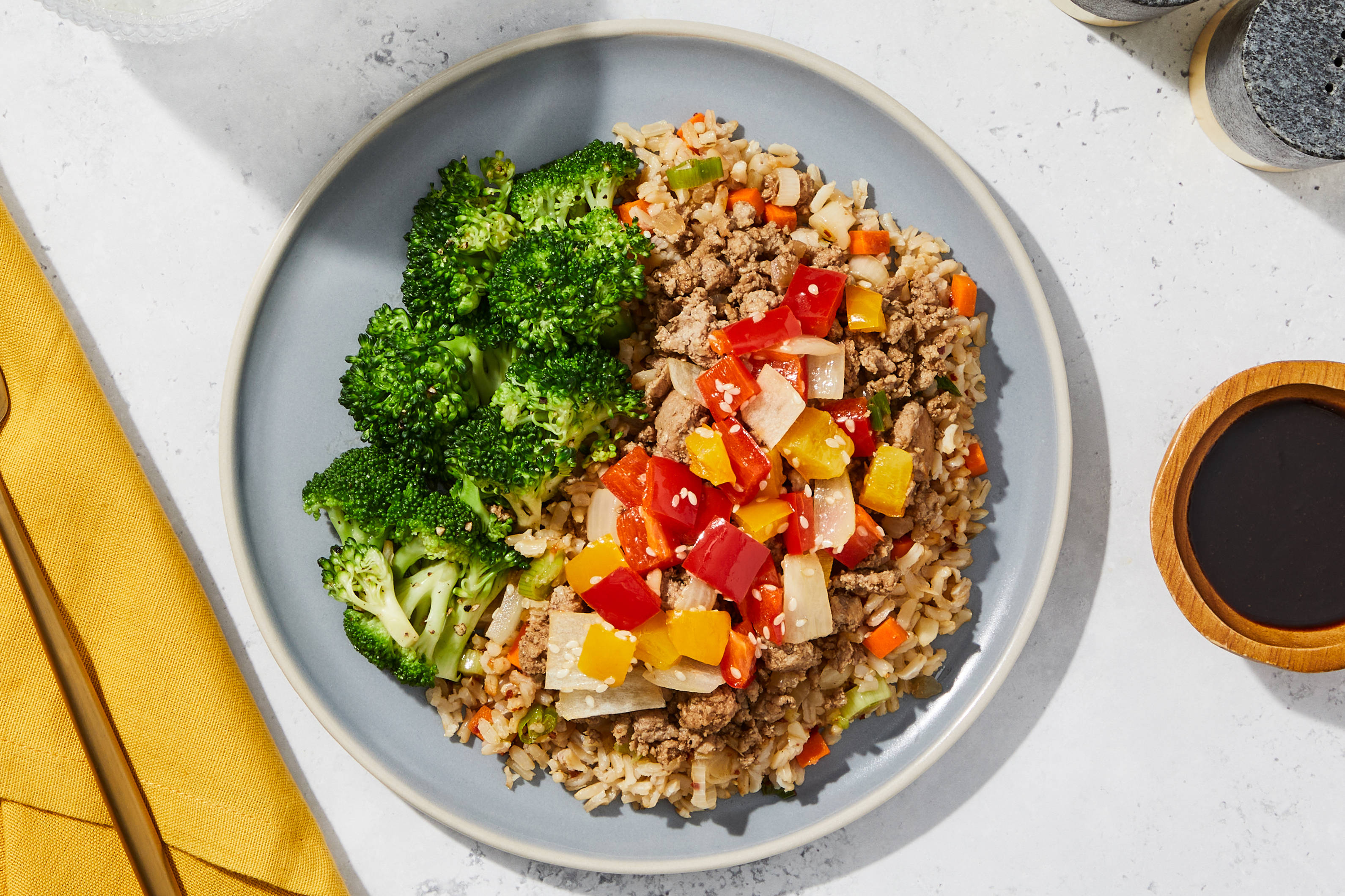 Teriyaki Pork & Sesame Peppers