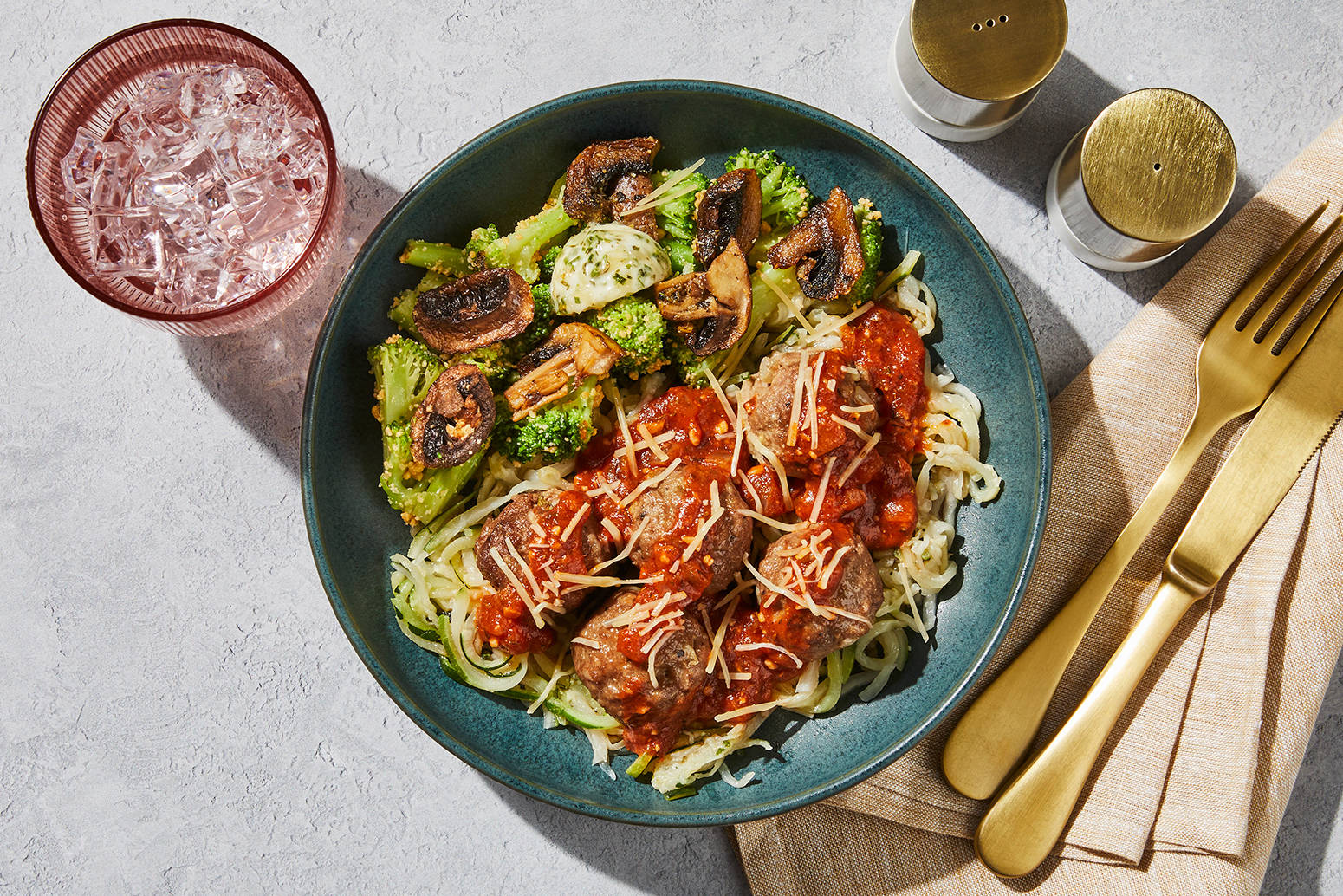 Zucchini Noodles & Meatballs