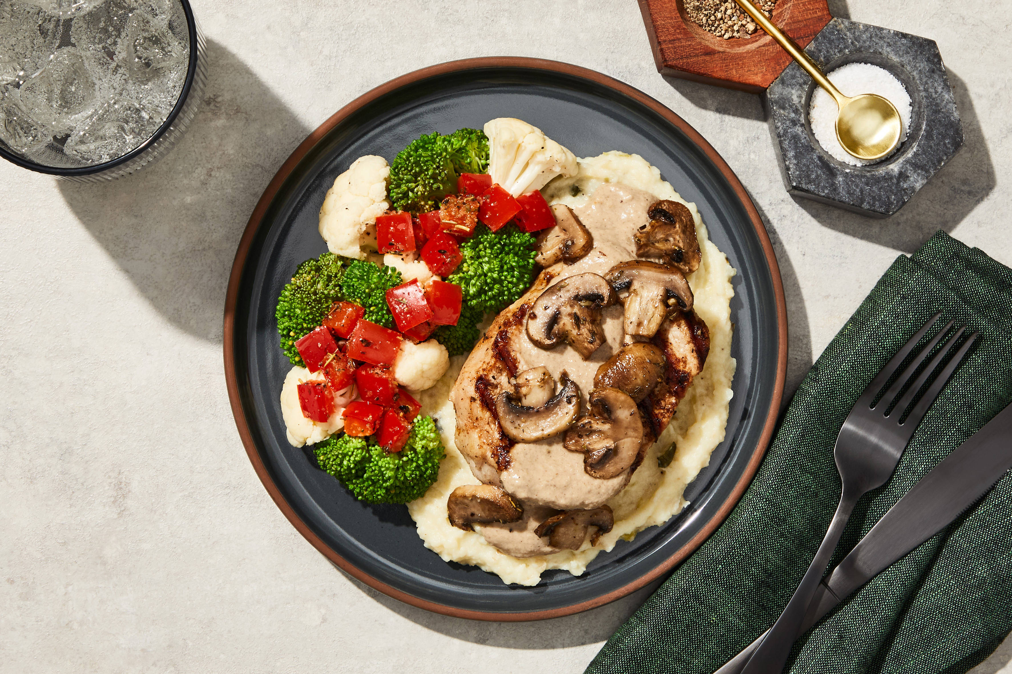 Mushroom & Onion Cream Pork Chop