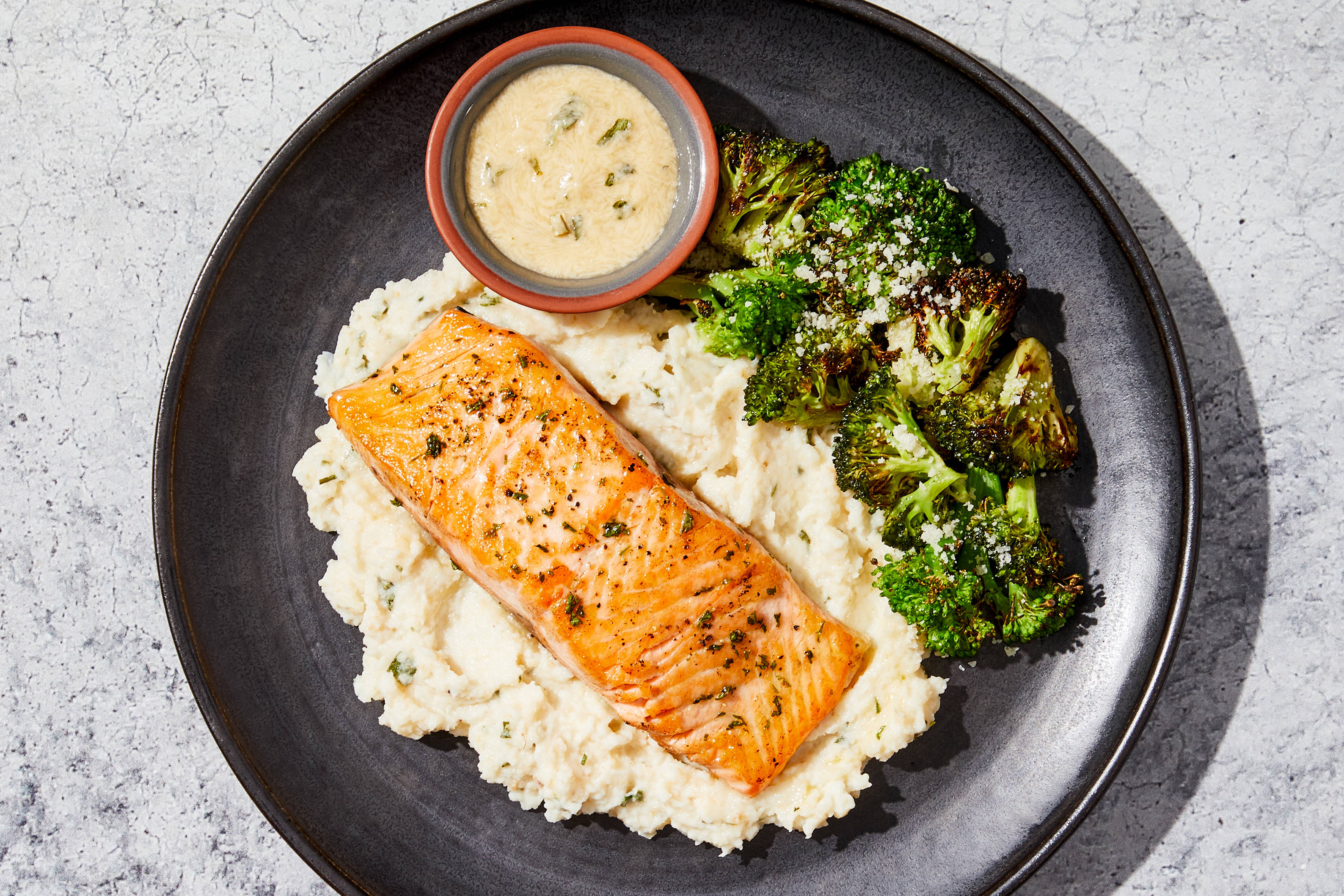 Roasted Garlic Butter Salmon