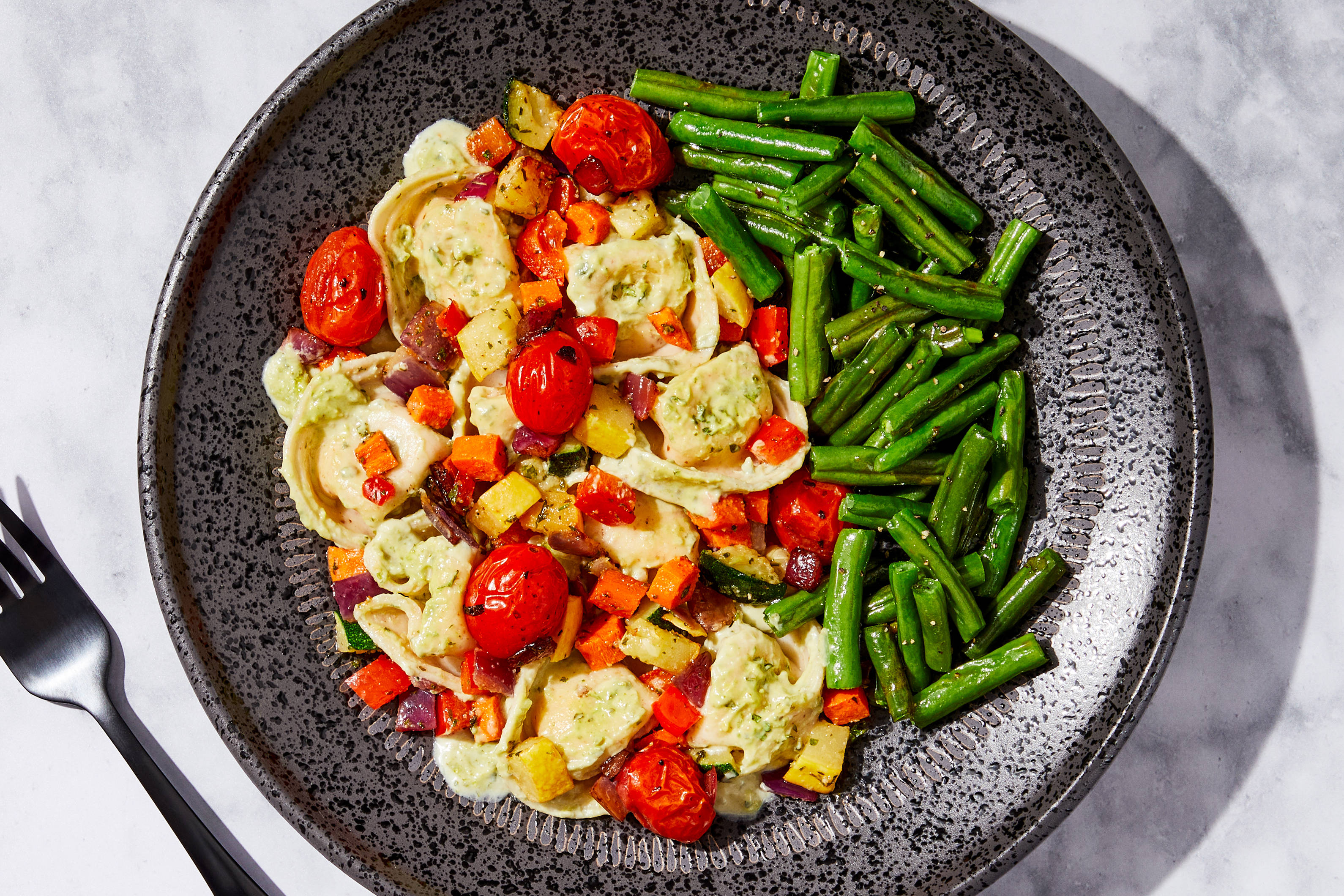 Roasted Veggie & Pesto Tortellini